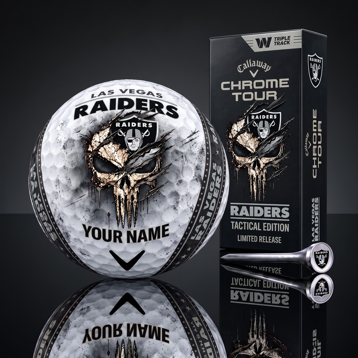 PREMIUM NFL X LVR EXCLUSIVE PUNISHER GOLF BALL CUSTOMIZE LIMITED EDITION