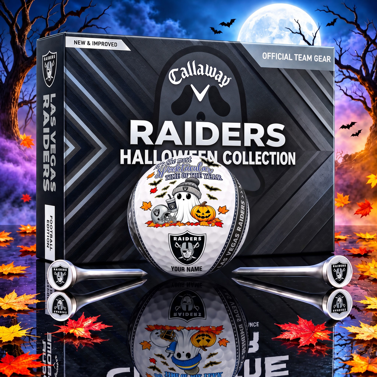 PREMIUM NFL X LVR EXCLUSIVE SPOOKY NIGHT PERSONALIZED GOLF BALL COLLECTION LIMITED EDITION