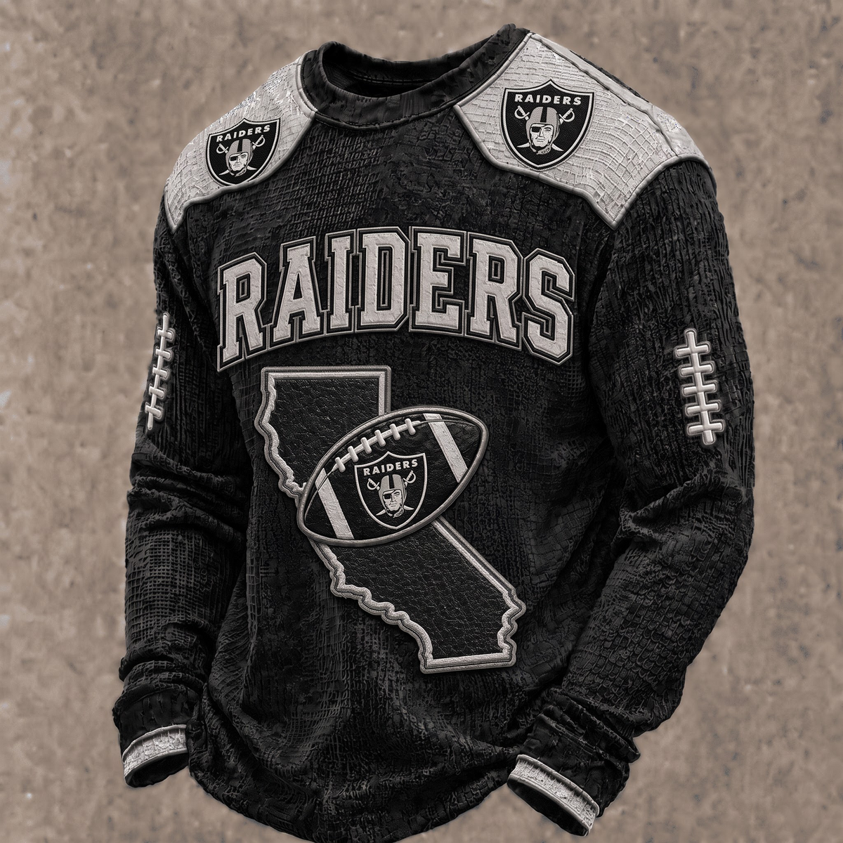 PREMIUM NFL X LVR The Gridiron Luxe Waffle Sweatshirt Limited Edition