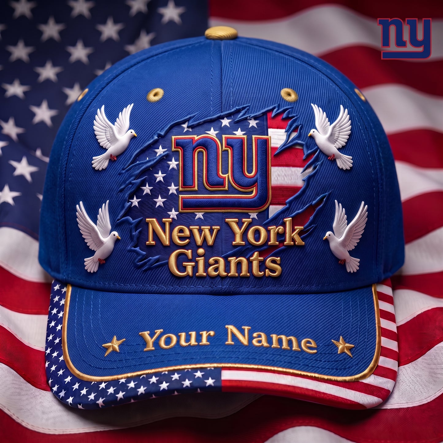 PREMIUM NFL X NYG GAMEDAY LUXURY CUSTOME NAME CAP