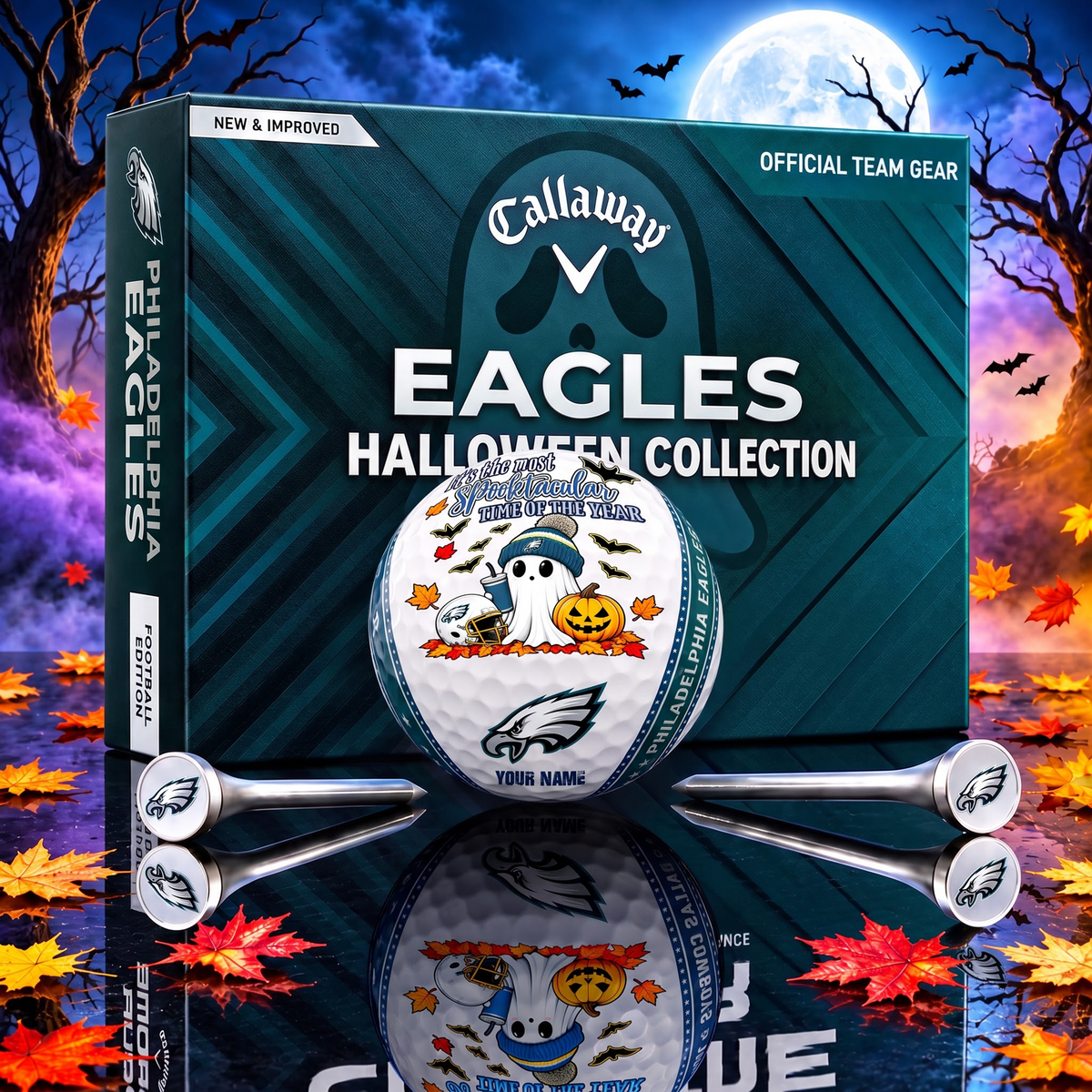 PREMIUM NFL X PE EXCLUSIVE SPOOKY NIGHT PERSONALIZED GOLF BALL COLLECTION LIMITED EDITION
