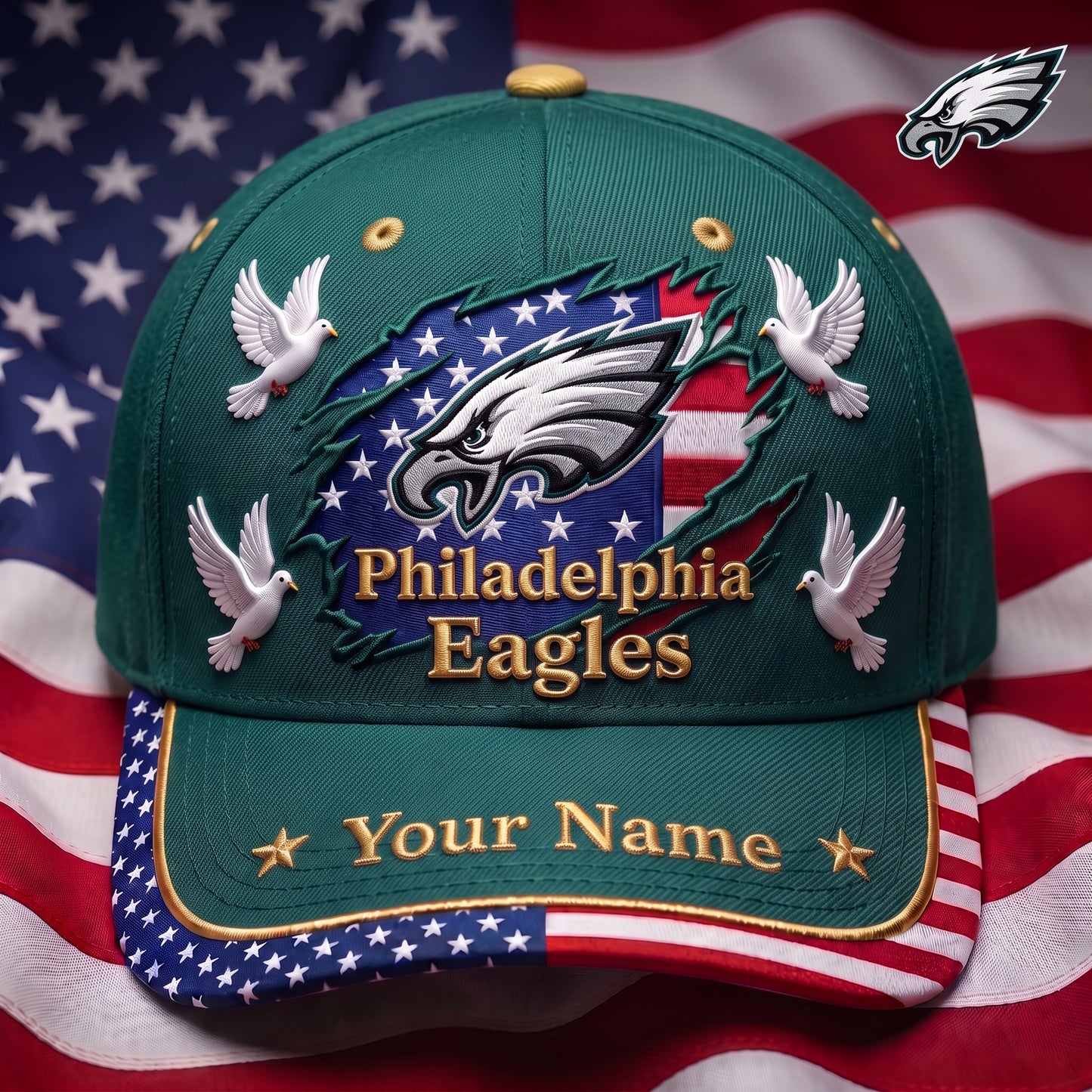 PREMIUM NFL X PE GAMEDAY LUXURY CUSTOME NAME CAP