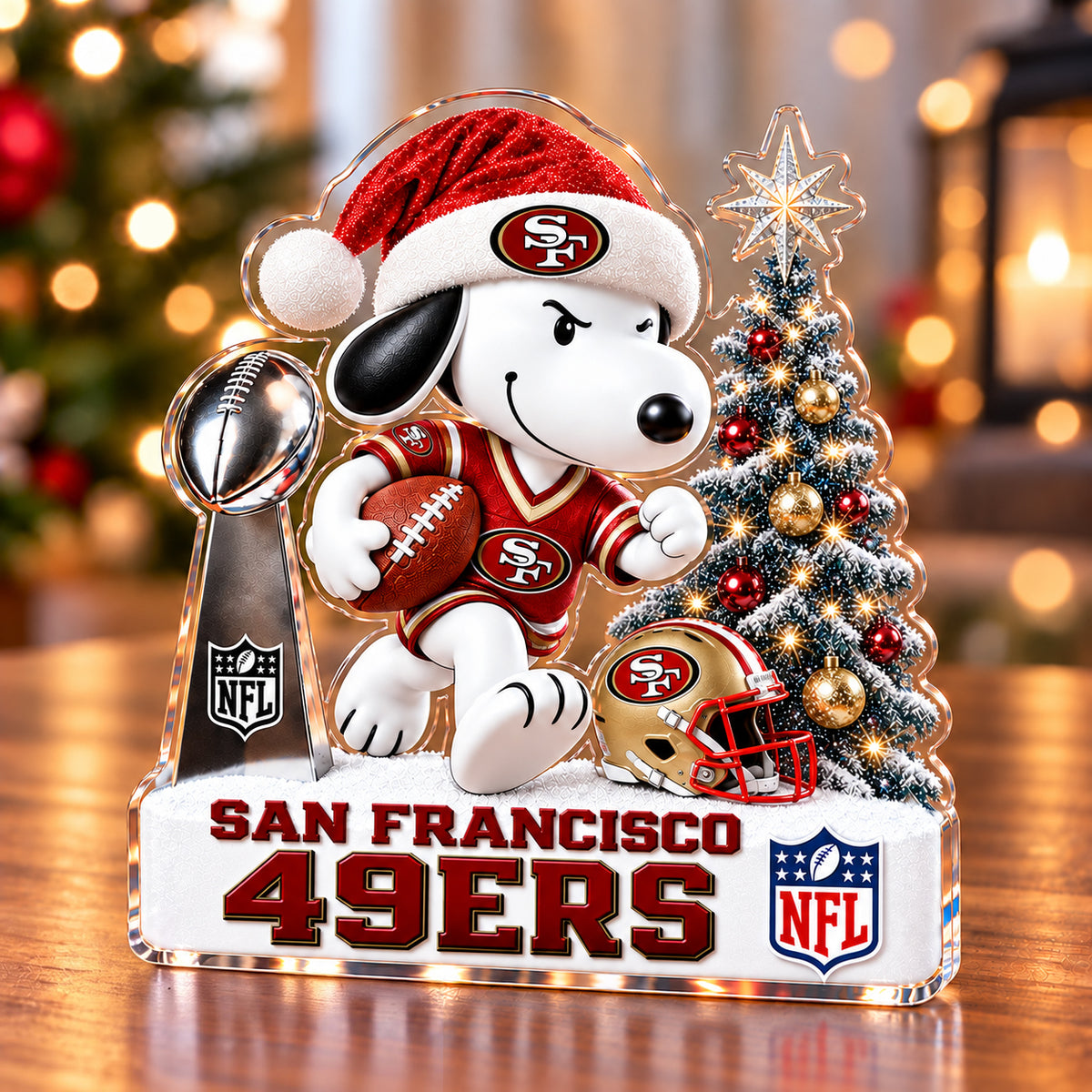 PREMIUM NFL X SF EXCLUSIVE SNOOPY ACRYLIC BLOCK PLANQUE LIMITED EDITION