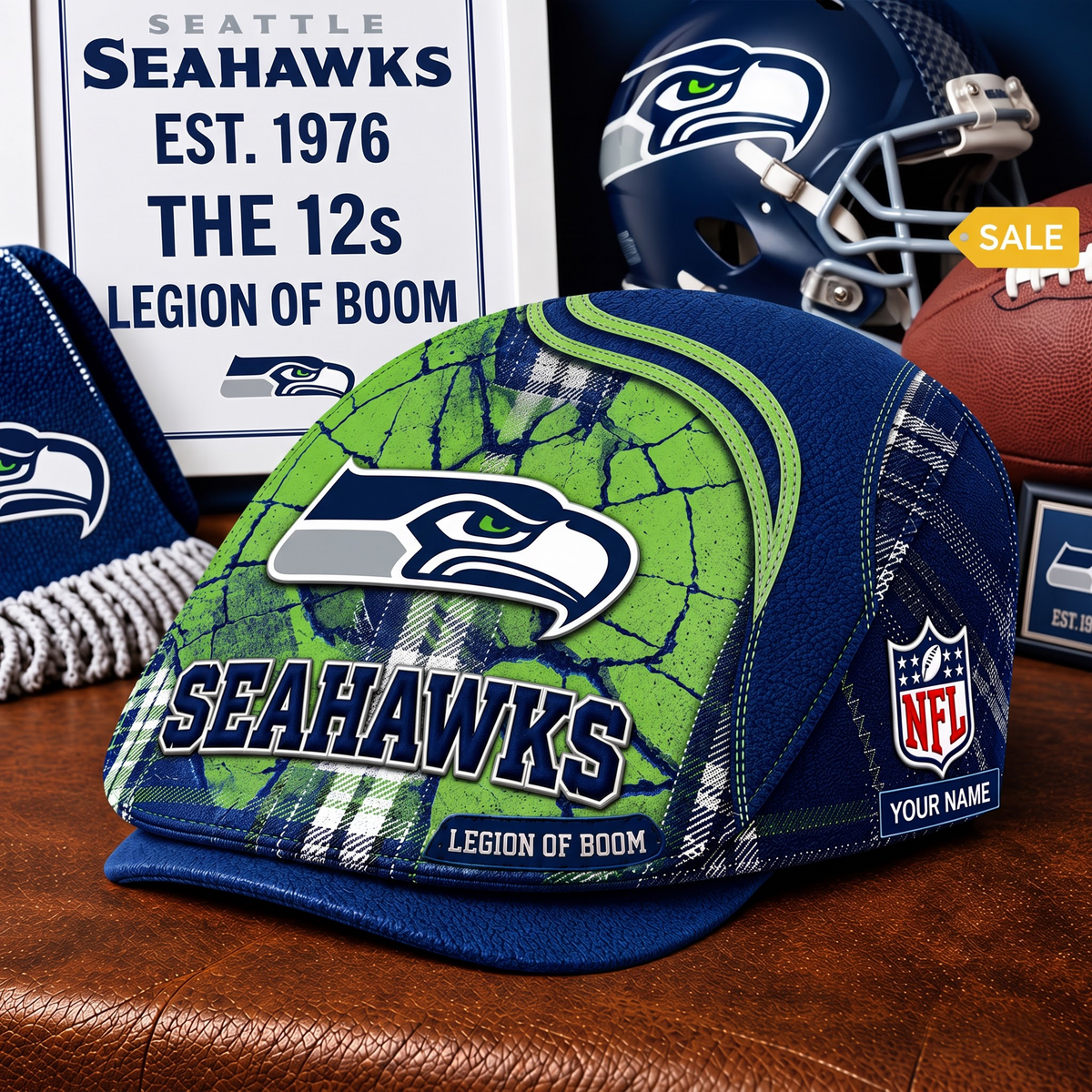 PREMIUM NFL X SS EXCLUSIVE PERSONALIZED JEFF CAP V3 LIMITED EDITION