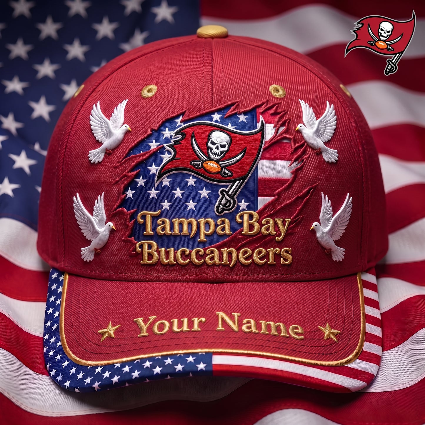 PREMIUM NFL X TBB GAMEDAY LUXURY CUSTOME NAME CAP