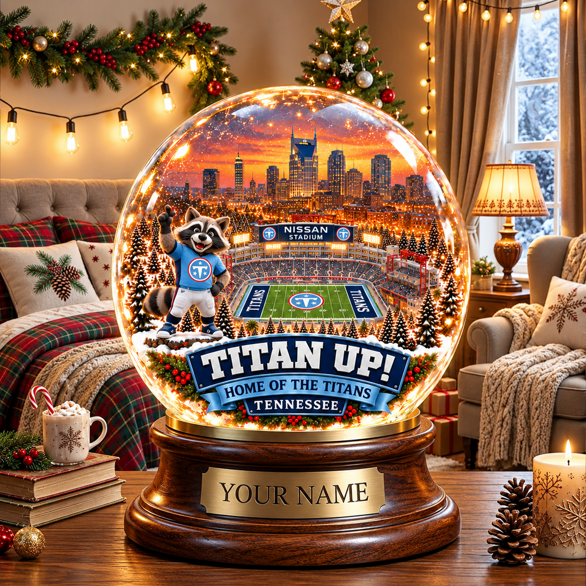PREMIUM NFL X TT DELUXE PERSONALIZED Crystal Ball Night Light For FanLIMITED EDITION