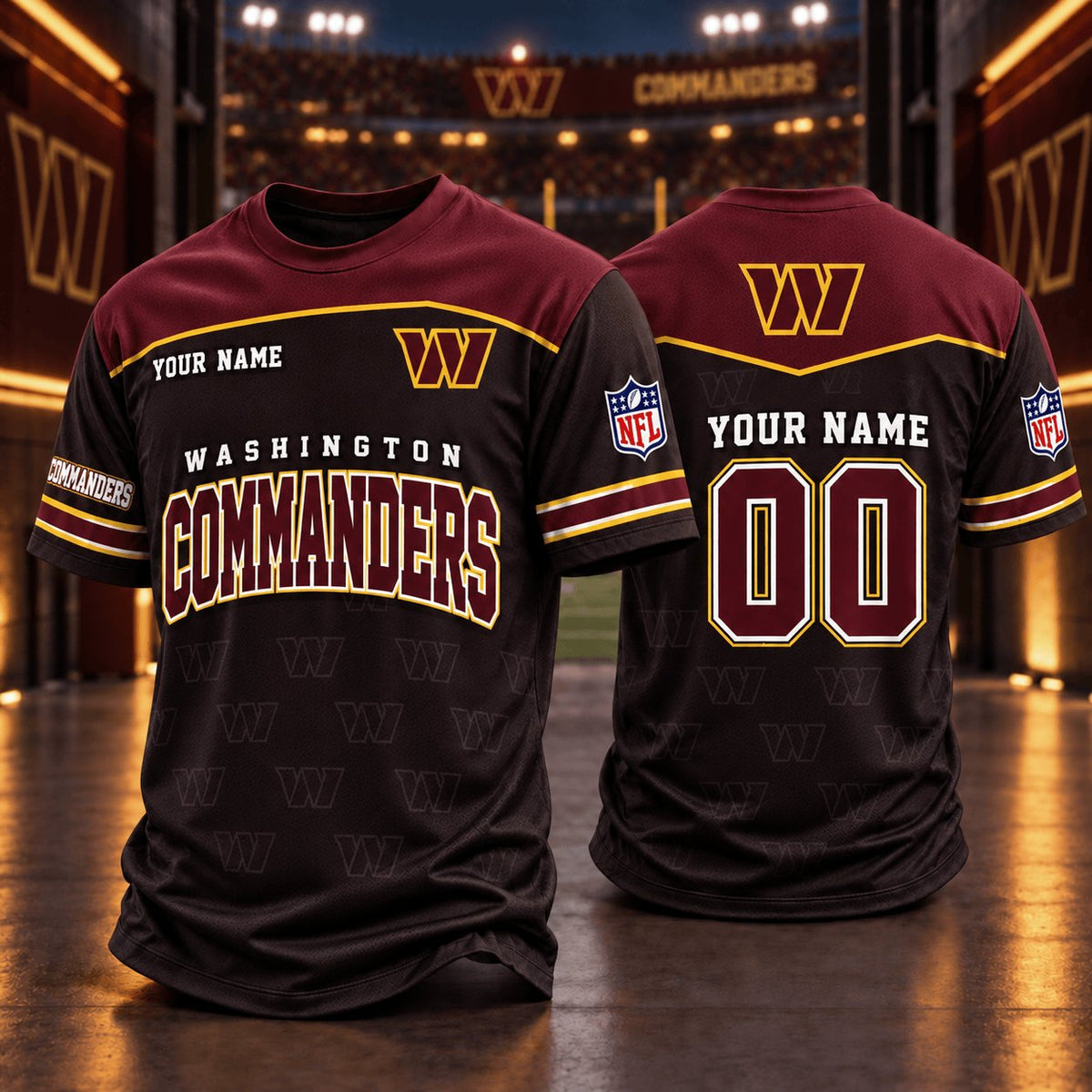 PREMIUM NFL X WAS EXCLUSIVE PERSONALIZED CREW SHIRT FOR FAN