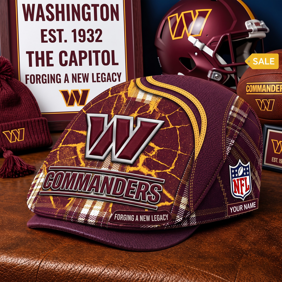 PREMIUM NFL X WC EXCLUSIVE PERSONALIZED JEFF CAP V3 LIMITED EDITION