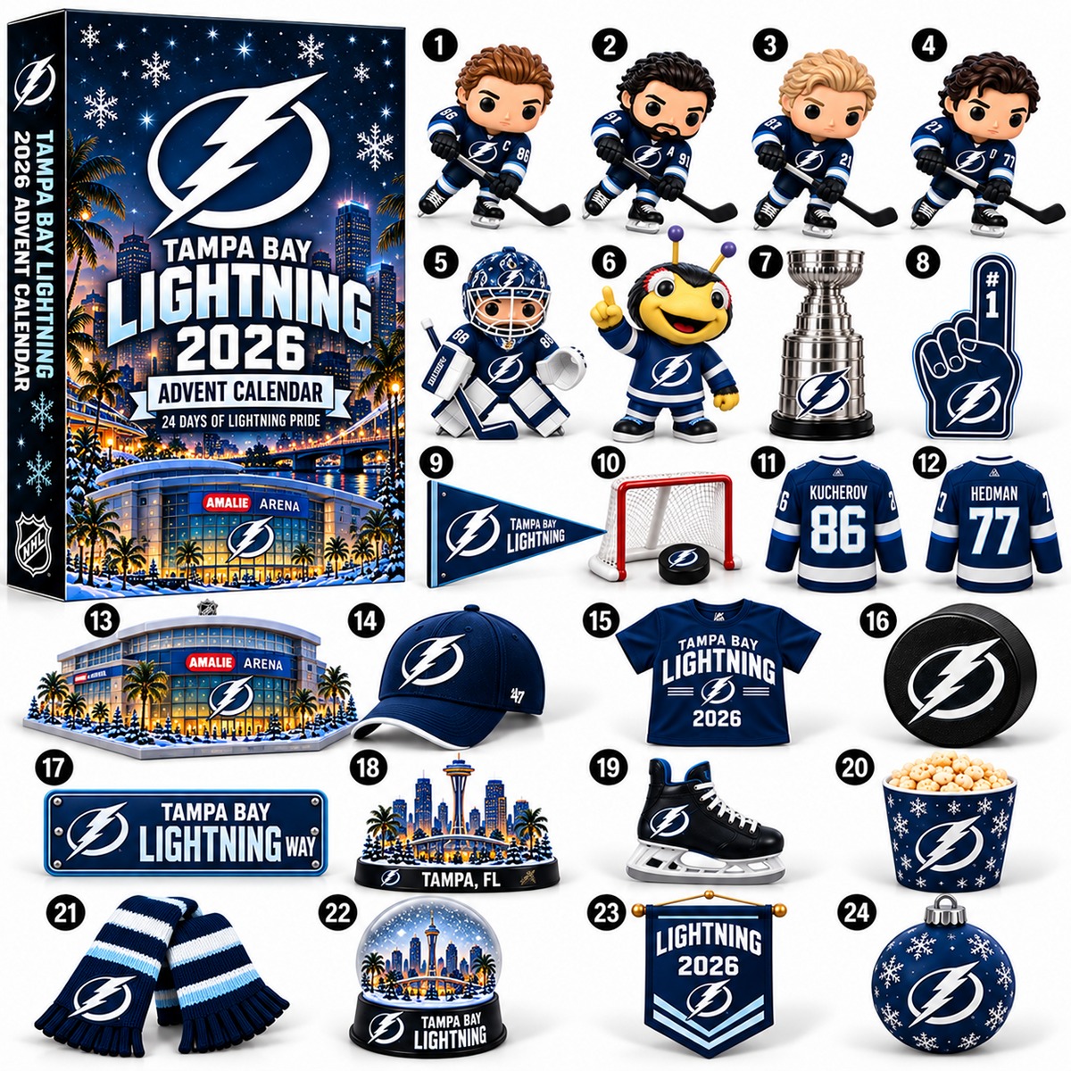 PREMIUM NHL X TB 24-Day Game Day Surprise Countdown V2 Advent Calendar