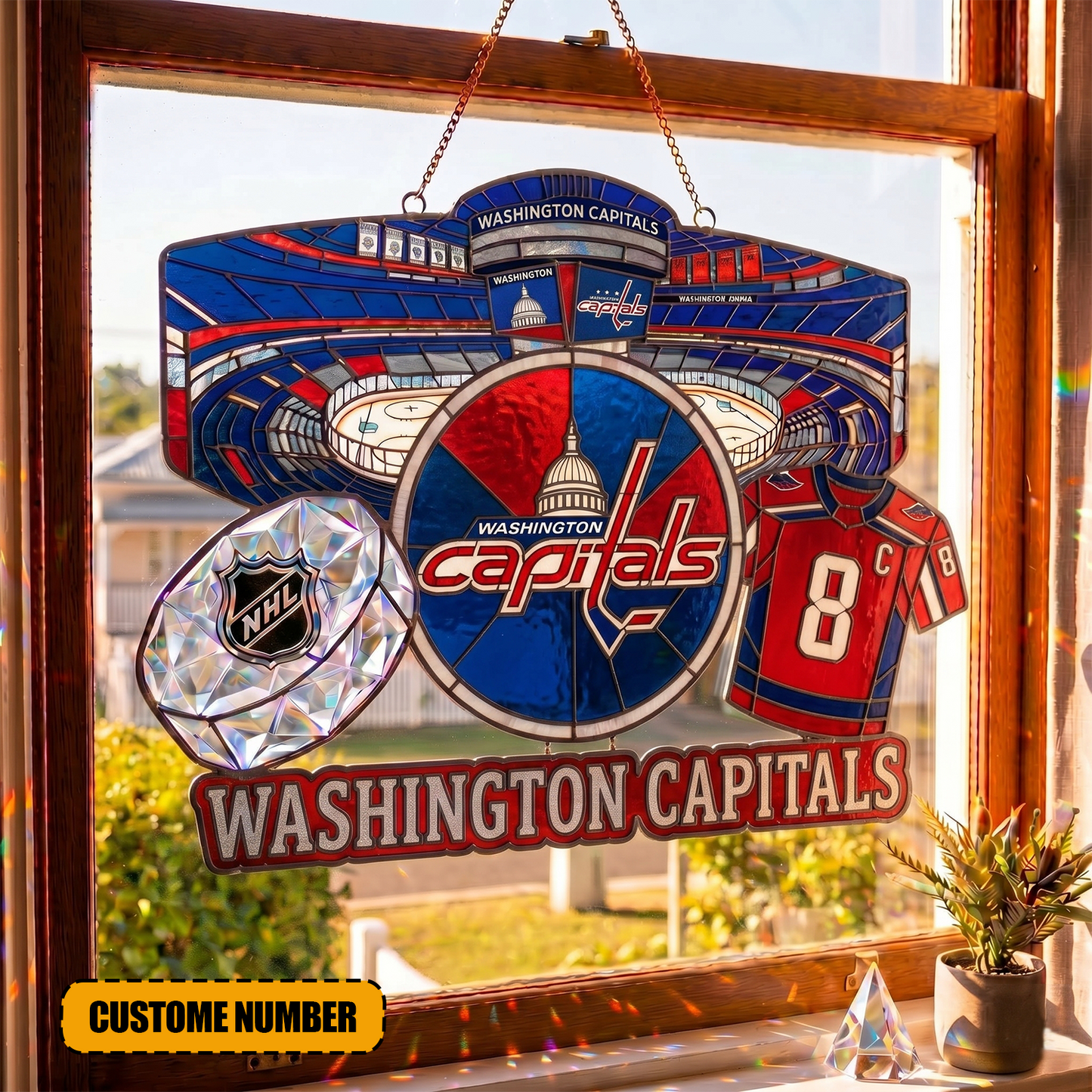 PREMIUM NHL X WC Suncatcher Custom Name Limited Edition NDT VHM 240426
