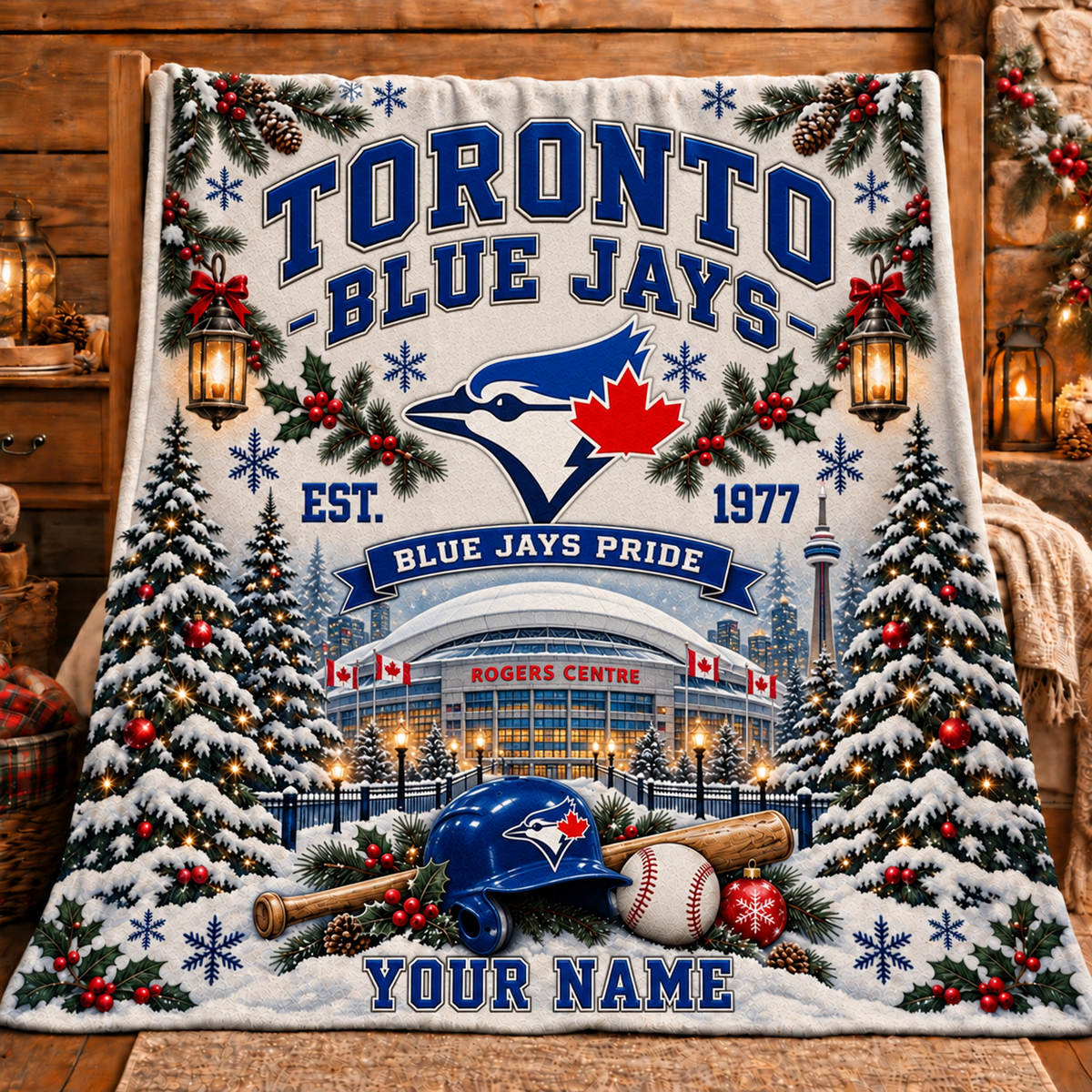 Premium MLB x TOR Pride Personalized Name Blanket
