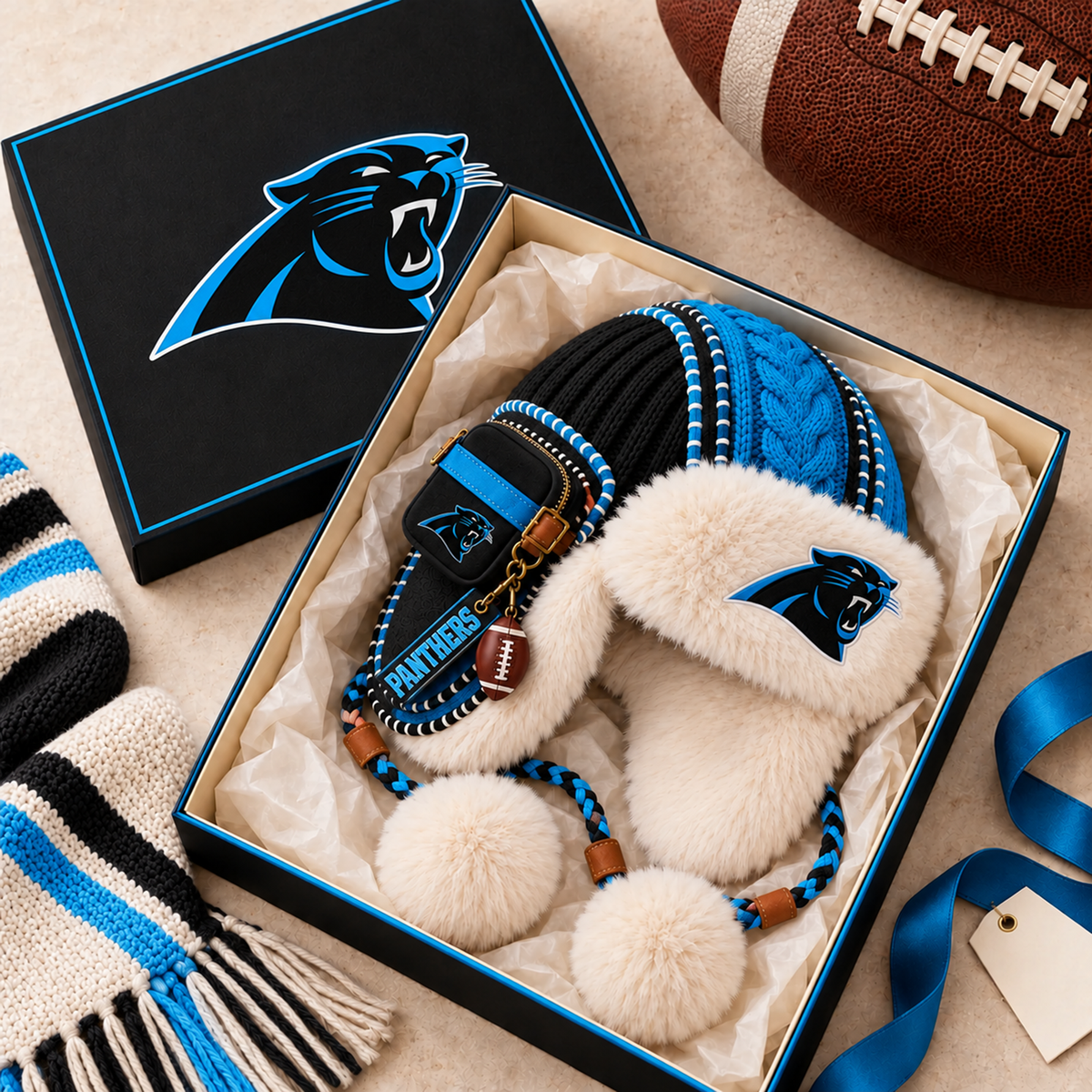 Premium NFL CAR Plush Trapper Hat