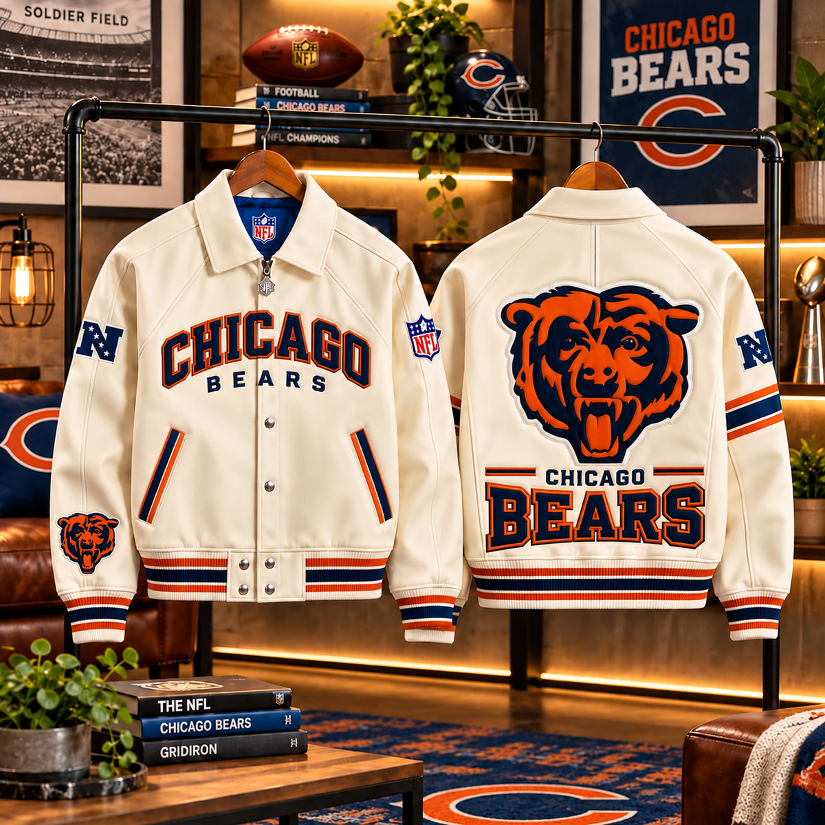 Premium NFL CHI LETTERMAN JACKET