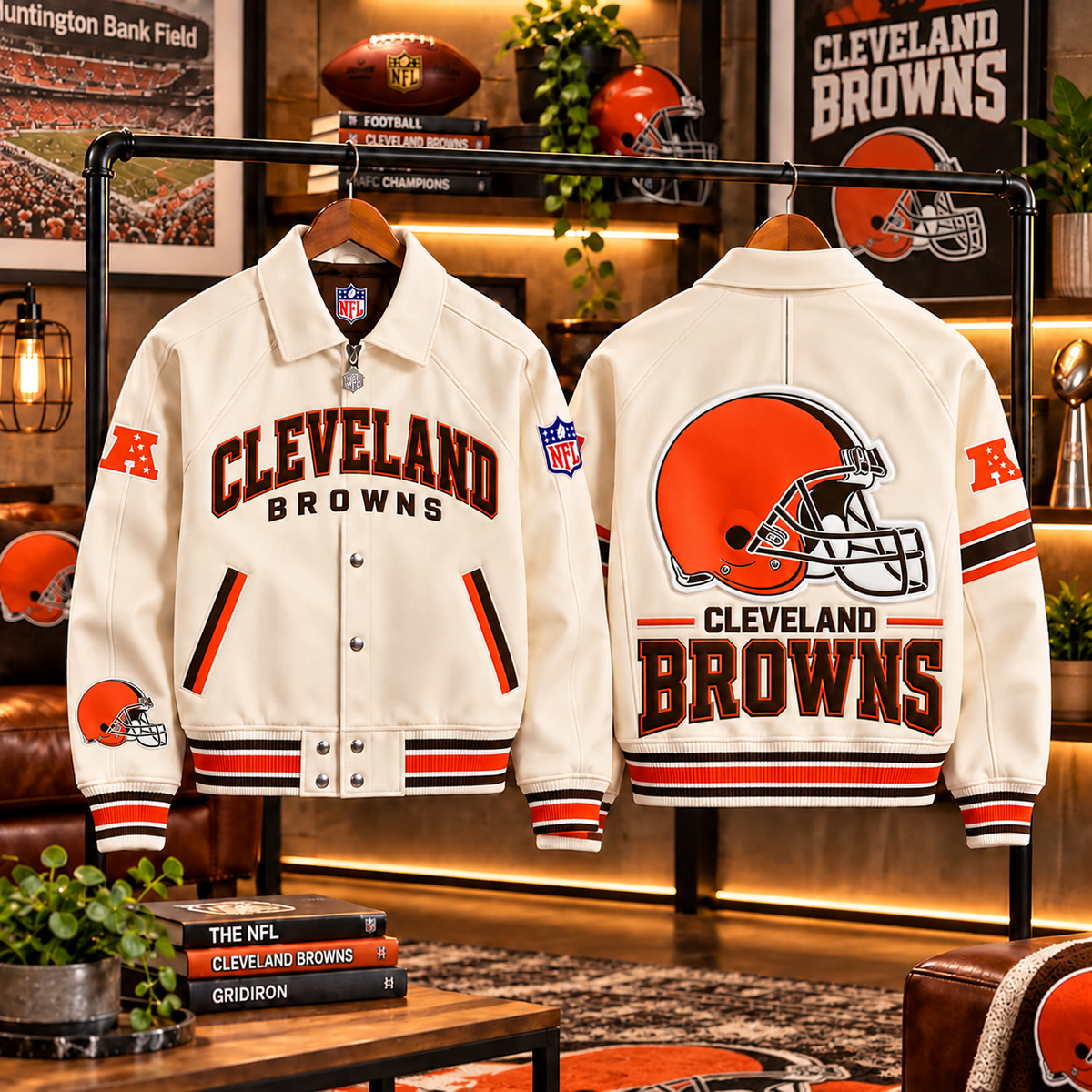 Premium NFL CLE LETTERMAN JACKET