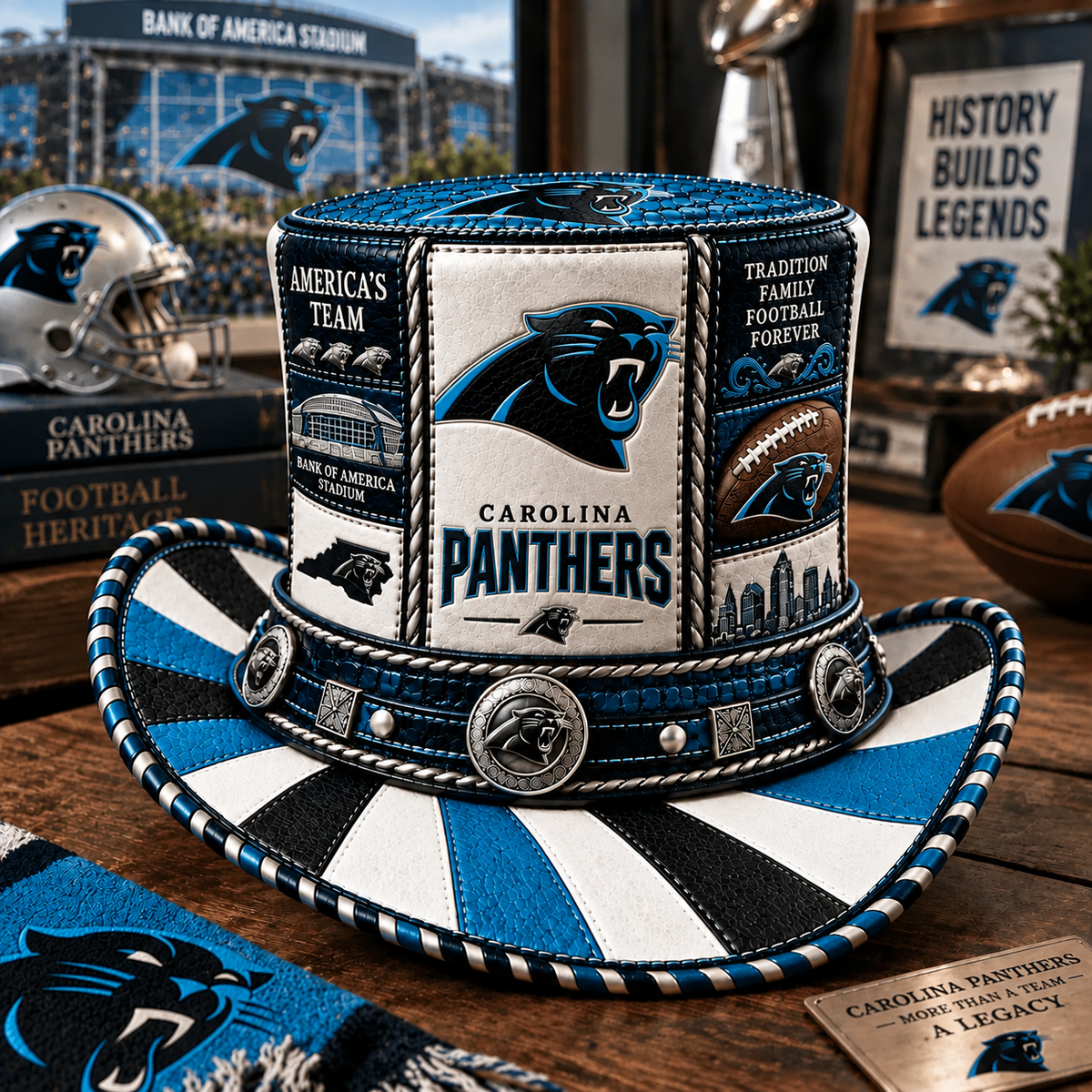 Premium NFL CP Leather Top Hat