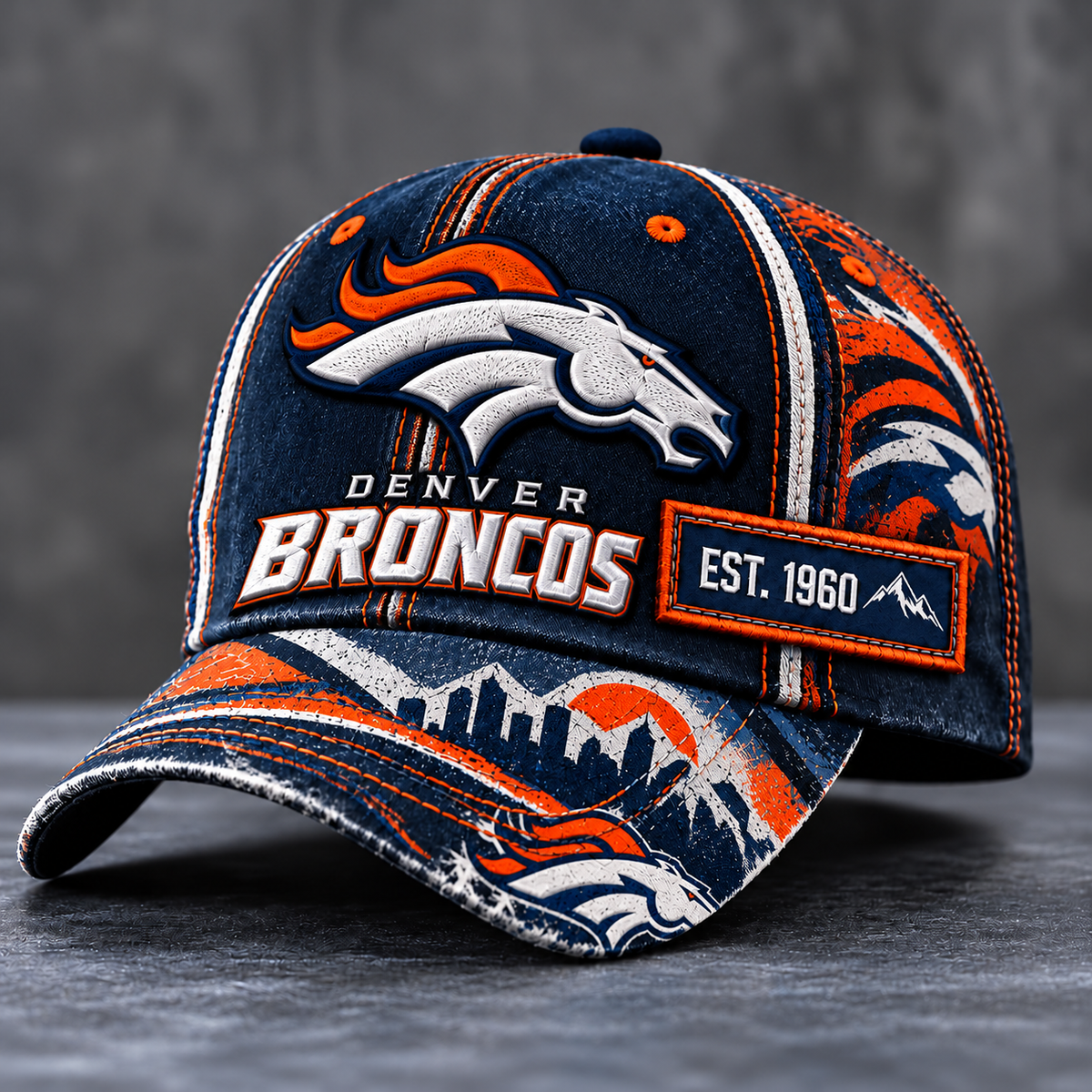 Premium NFL DB Vintage Distressed Embroidered Cap