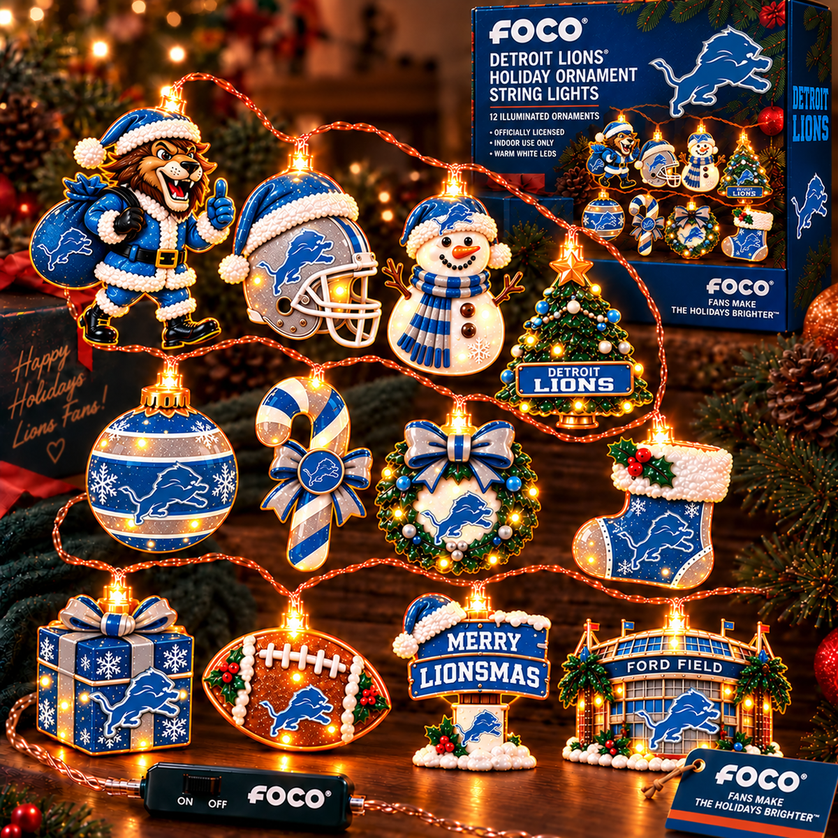 Premium NFL DL Decorative Christmas Led String Light