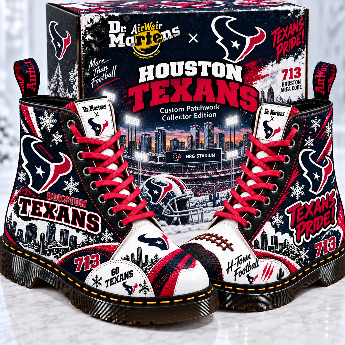 Premium NFL HT Leather Lace-Up Boots