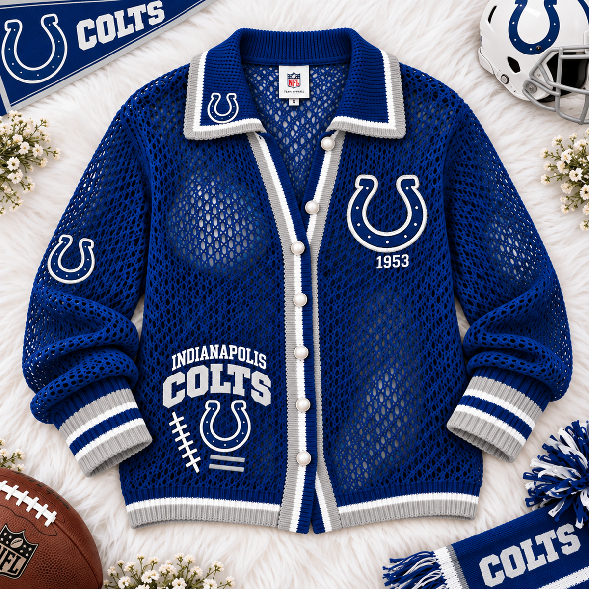 Premium NFL IND Open Knit Cardigan