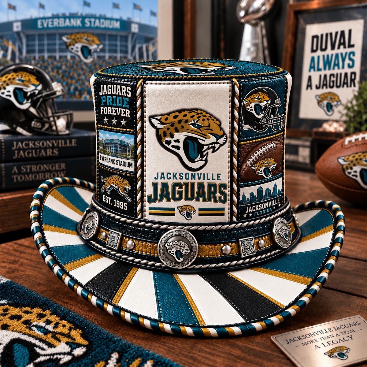 Premium NFL JJ Leather Top Hat