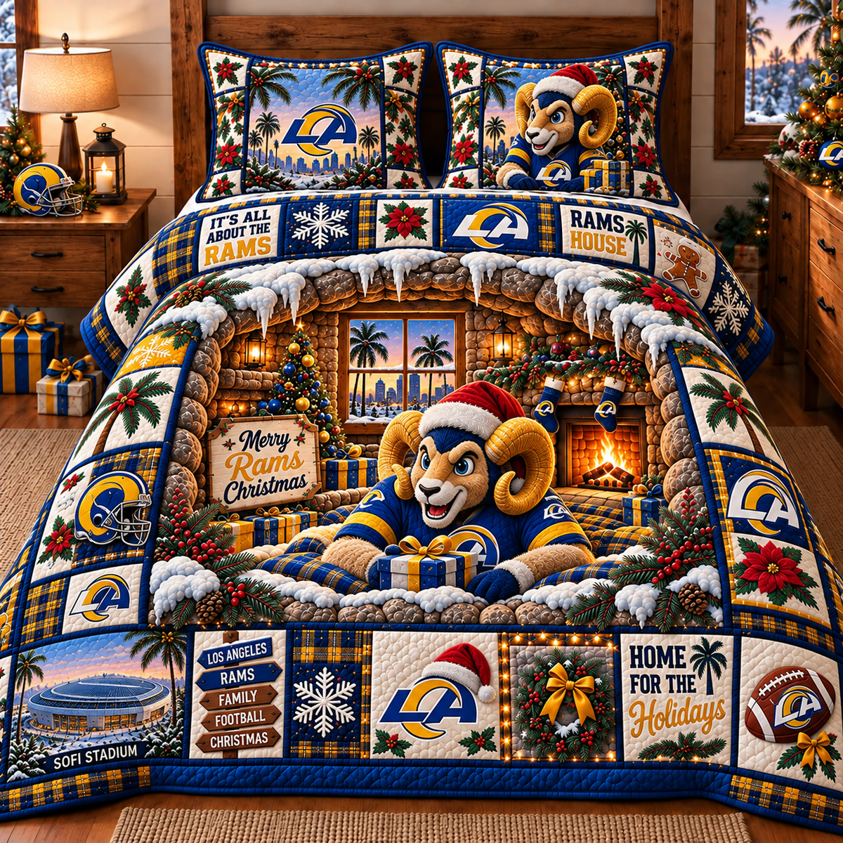 Premium NFL LAR Bedding Set