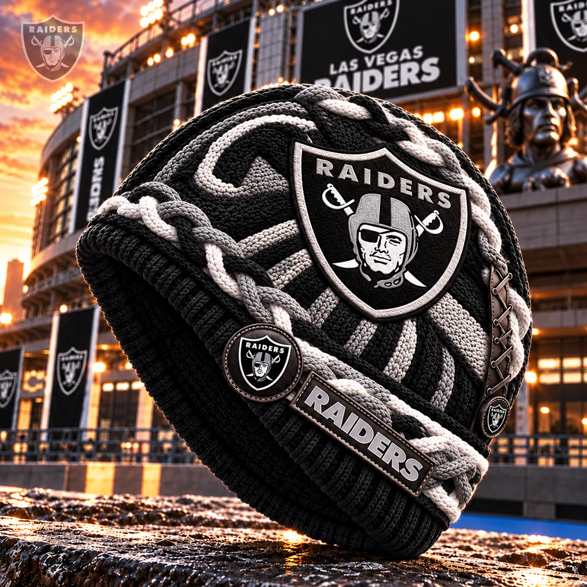 Premium NFL LV Embroidered Cable Knit Beanie Hat