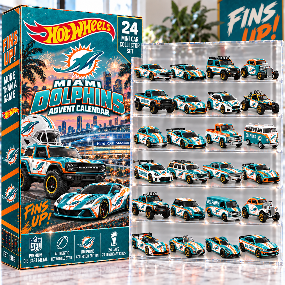 Premium NFL MIA Mini Car Advent Calendar V4