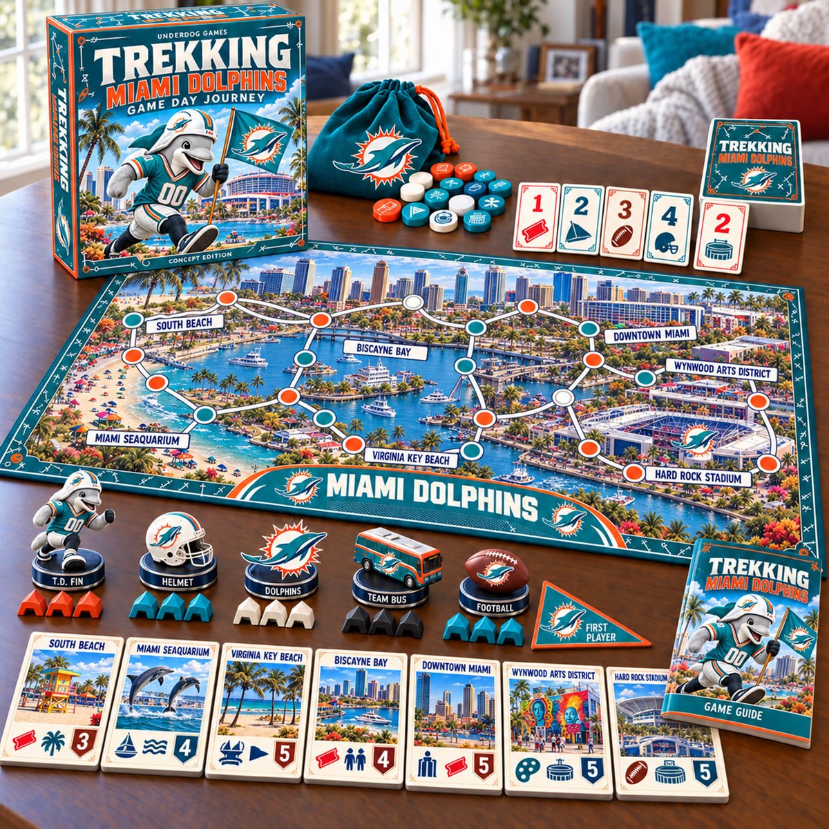 Premium NFL MIA Trekking Adventure Board Game