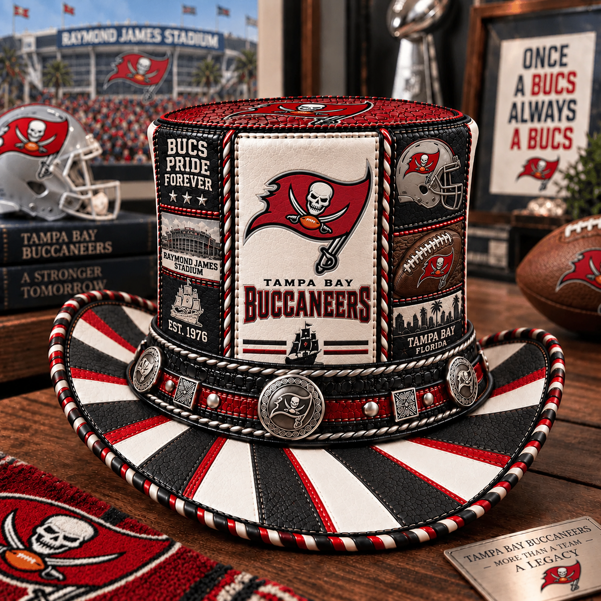Premium NFL TBB Leather Top Hat