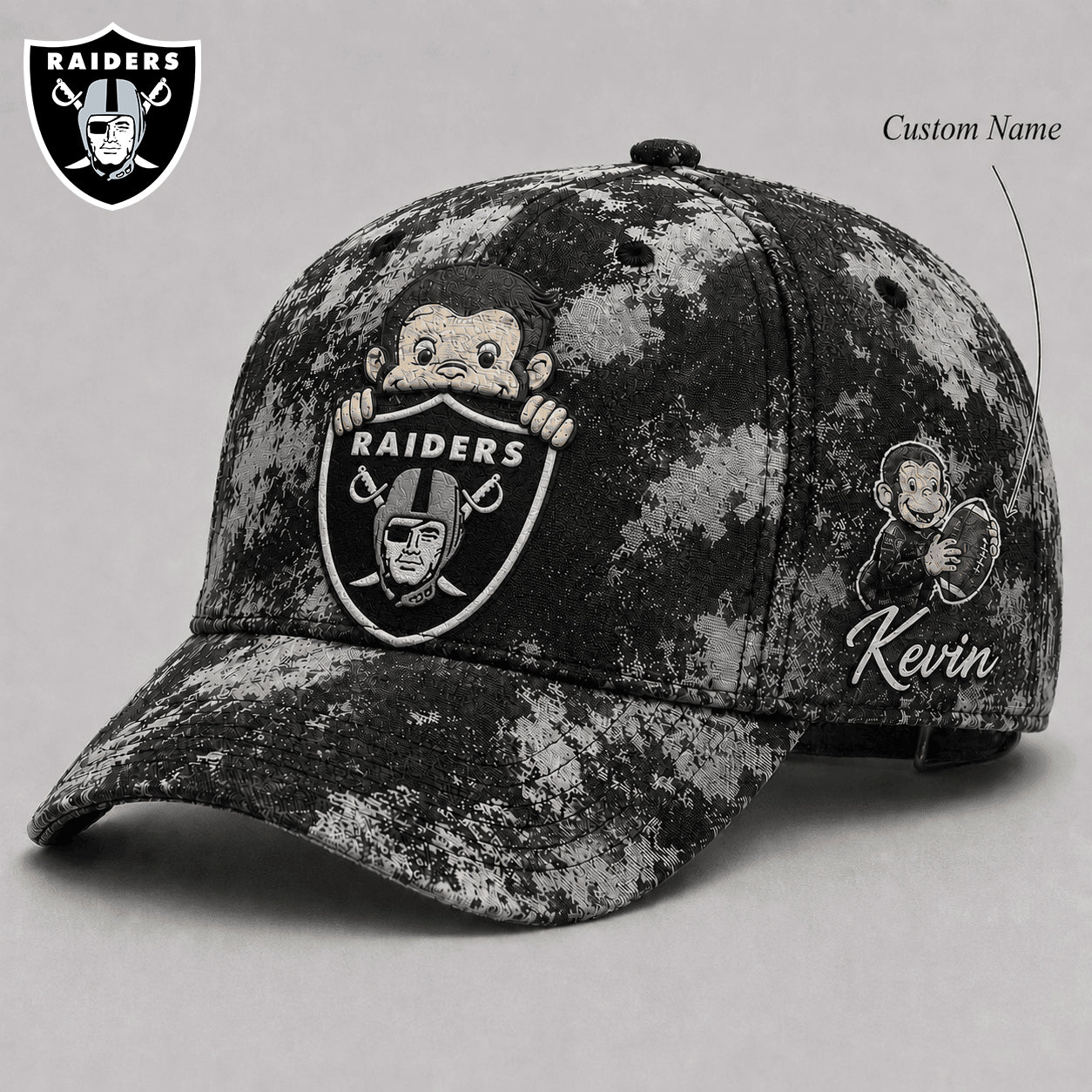 Premium NFL x LV Curious George Custom Name Classic Cap For Passionate Game Day