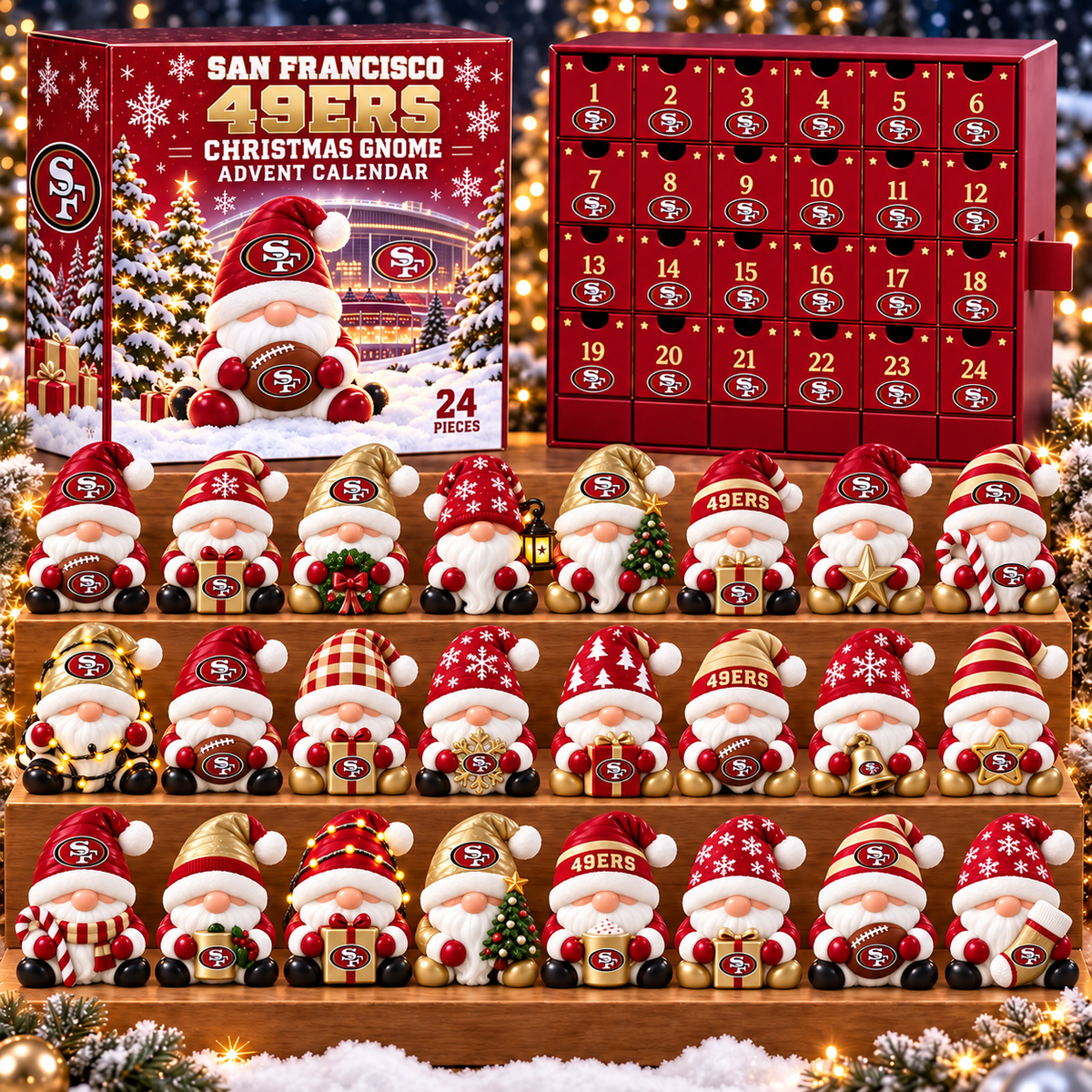 Premium NFL x SF Christmas Gnome Advent Calendar