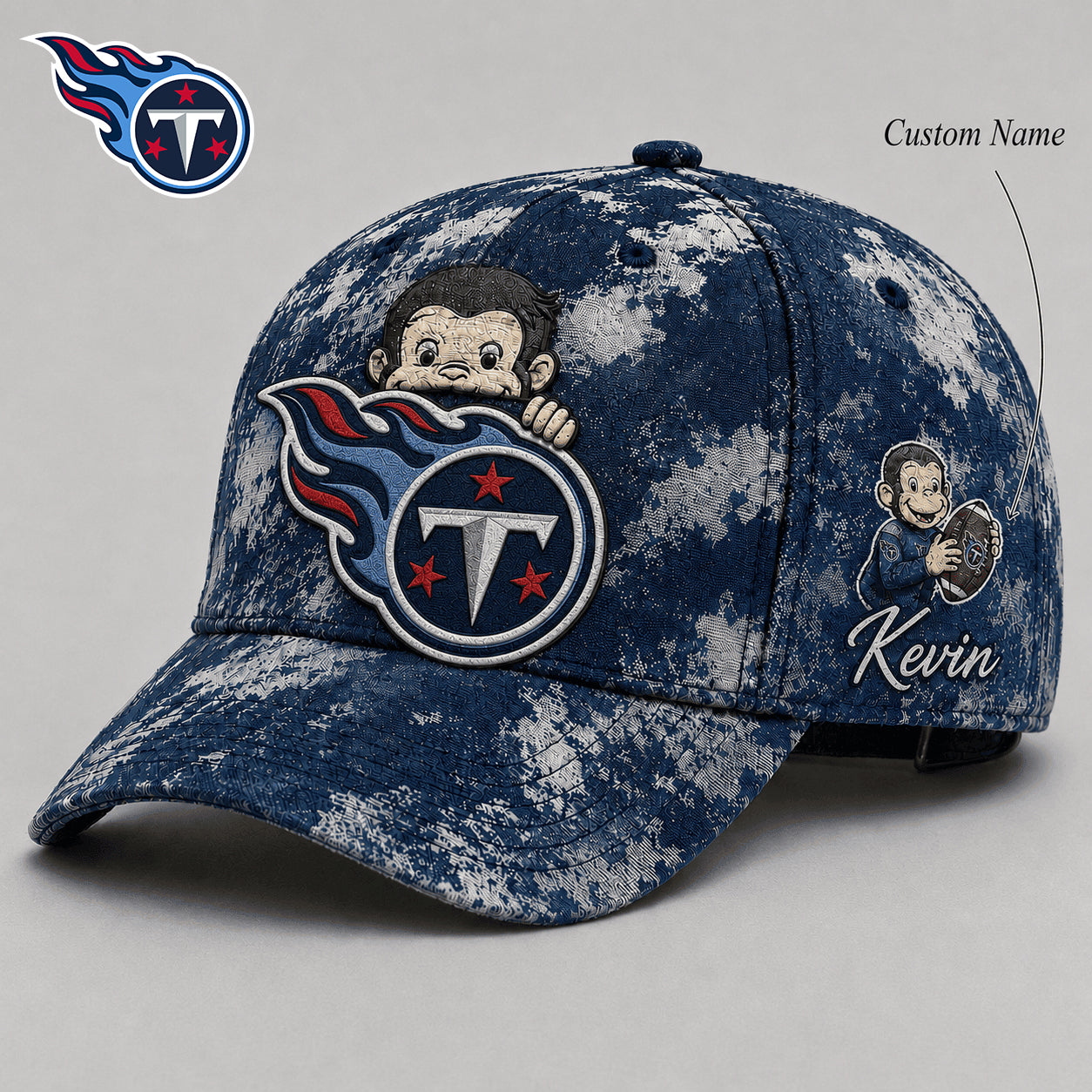 Premium NFL x TEN Curious George Custom Name Classic Cap For Passionate Game Day