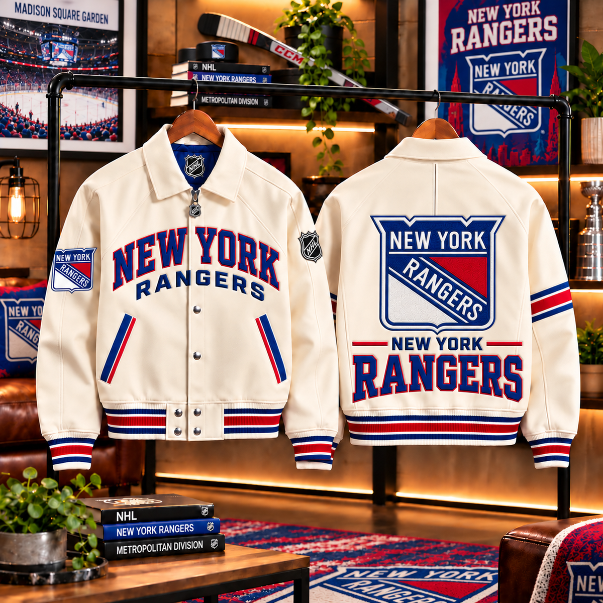 Premium NHL NYR LETTERMAN JACKET