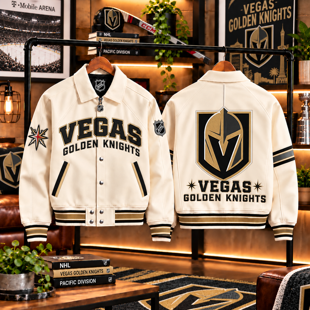 Premium NHL VGK LETTERMAN JACKET