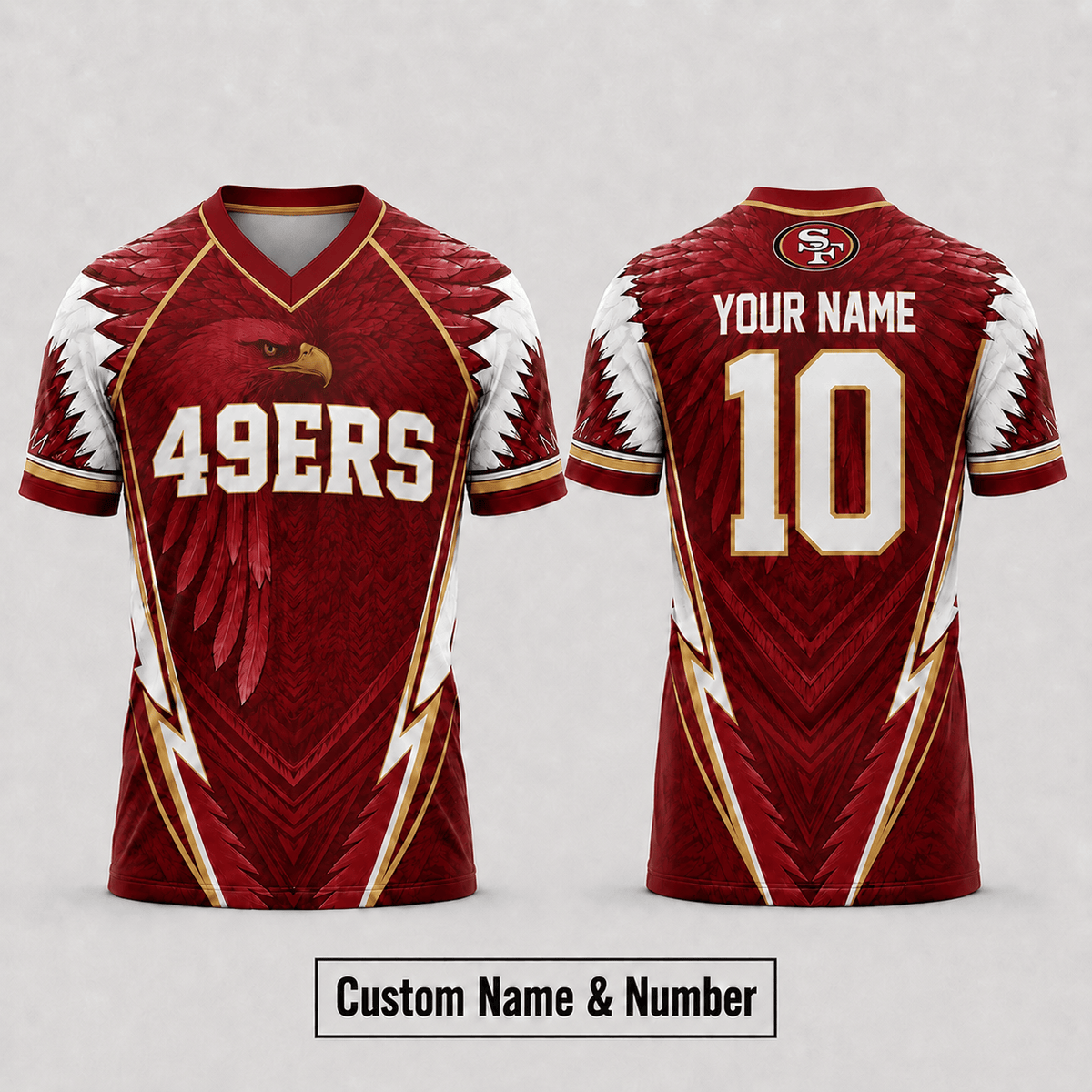 SF49 Premium NFL Custom Name And Number Jersey For Fierce Football Fans