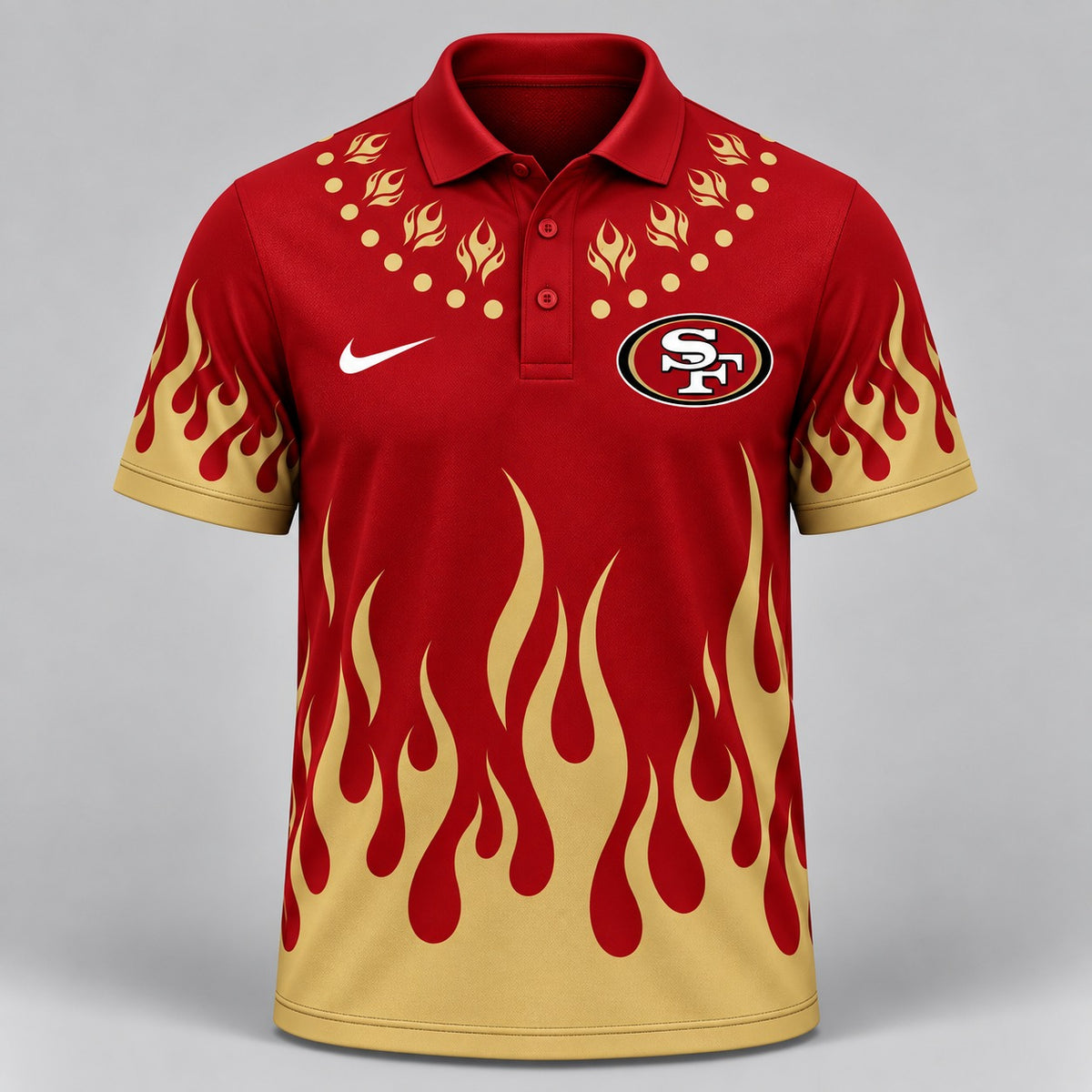 SF49 Premium NFL Flame Performance Polo Shirt
