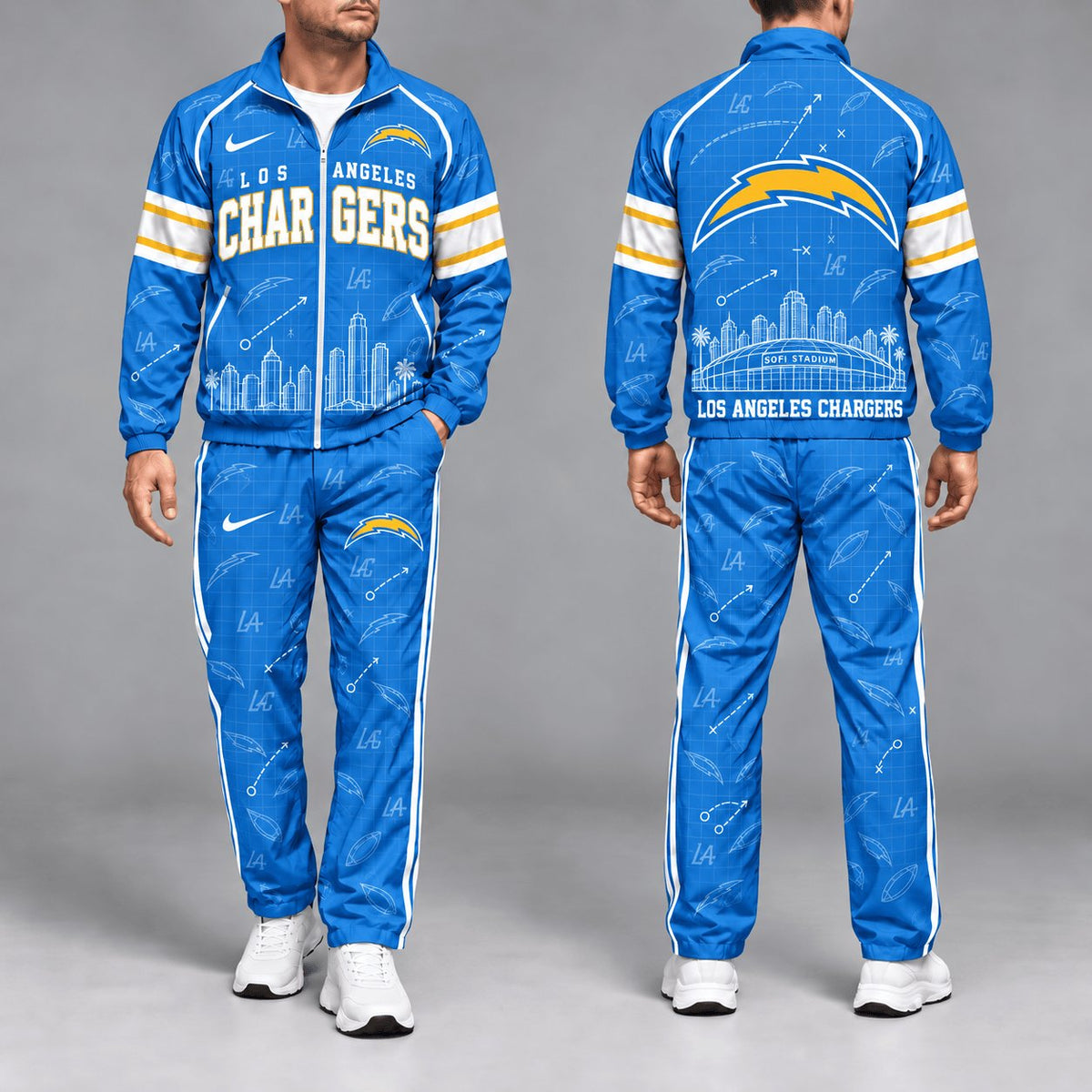 SIGNATURE NFL X LAC EXCLUSVIE Game Day Windbreaker Tracksuit Set For Men