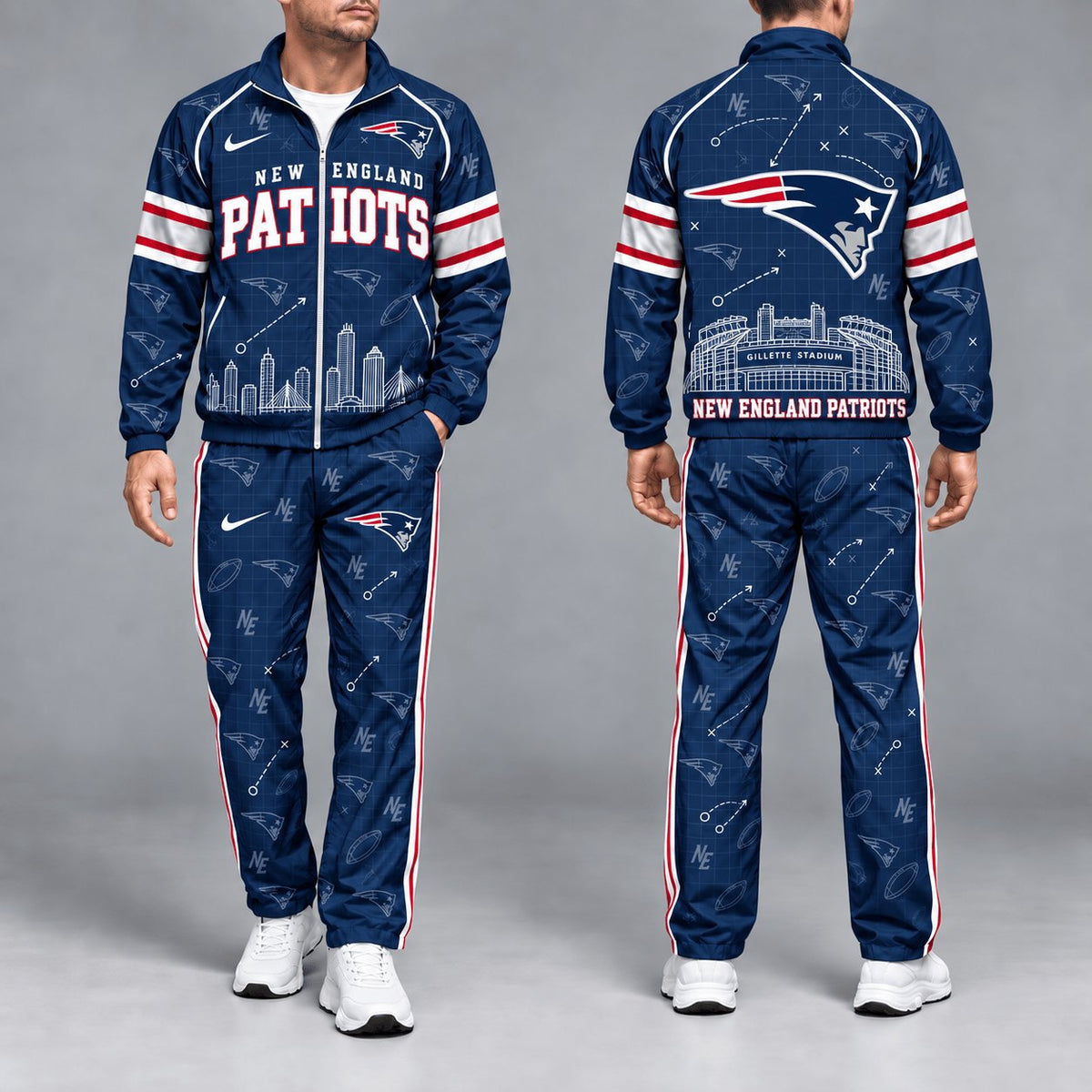 SIGNATURE NFL X NE EXCLUSVIE Game Day Windbreaker Tracksuit Set For Men