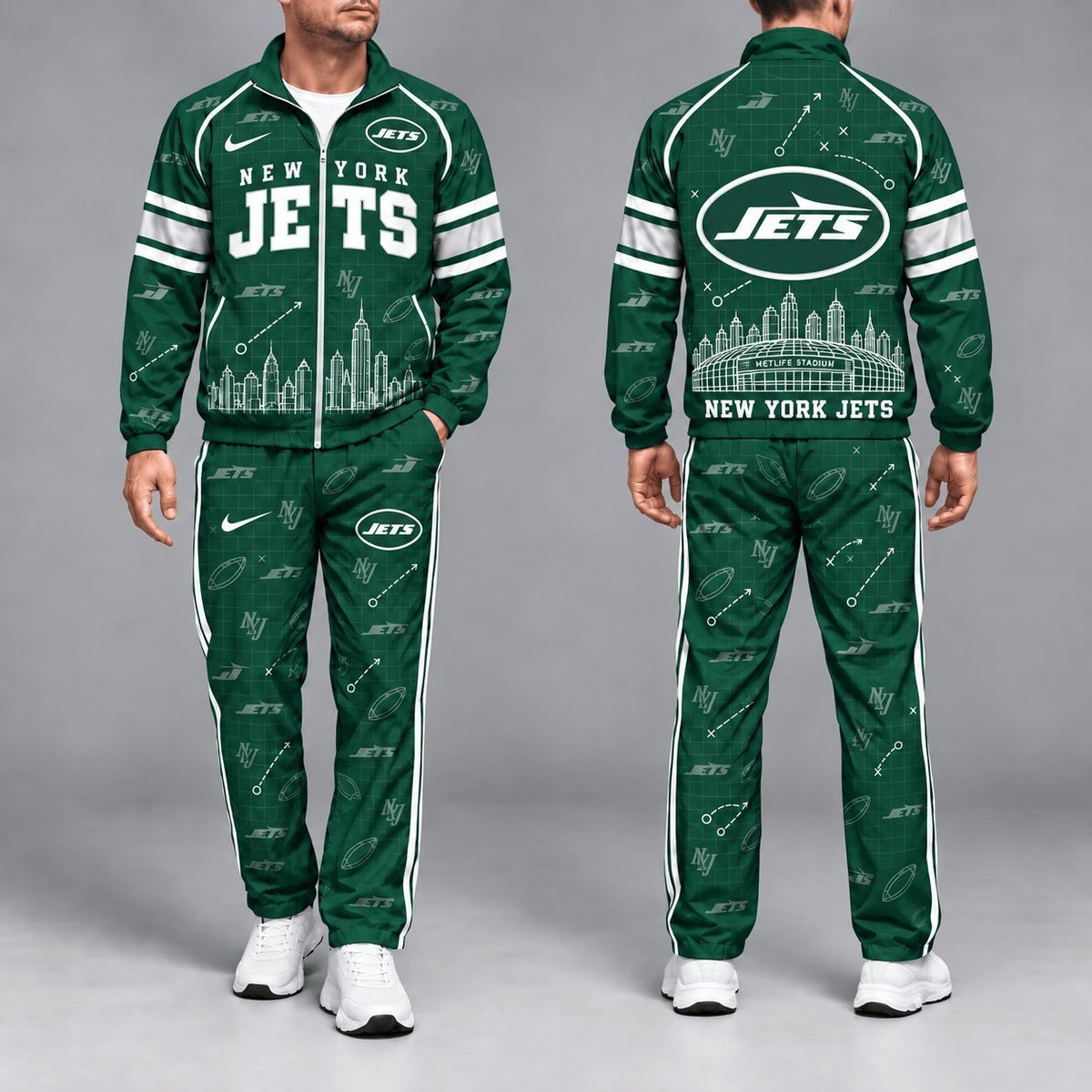 SIGNATURE NFL X NYJ EXCLUSVIE Game Day Windbreaker Tracksuit Set For Men