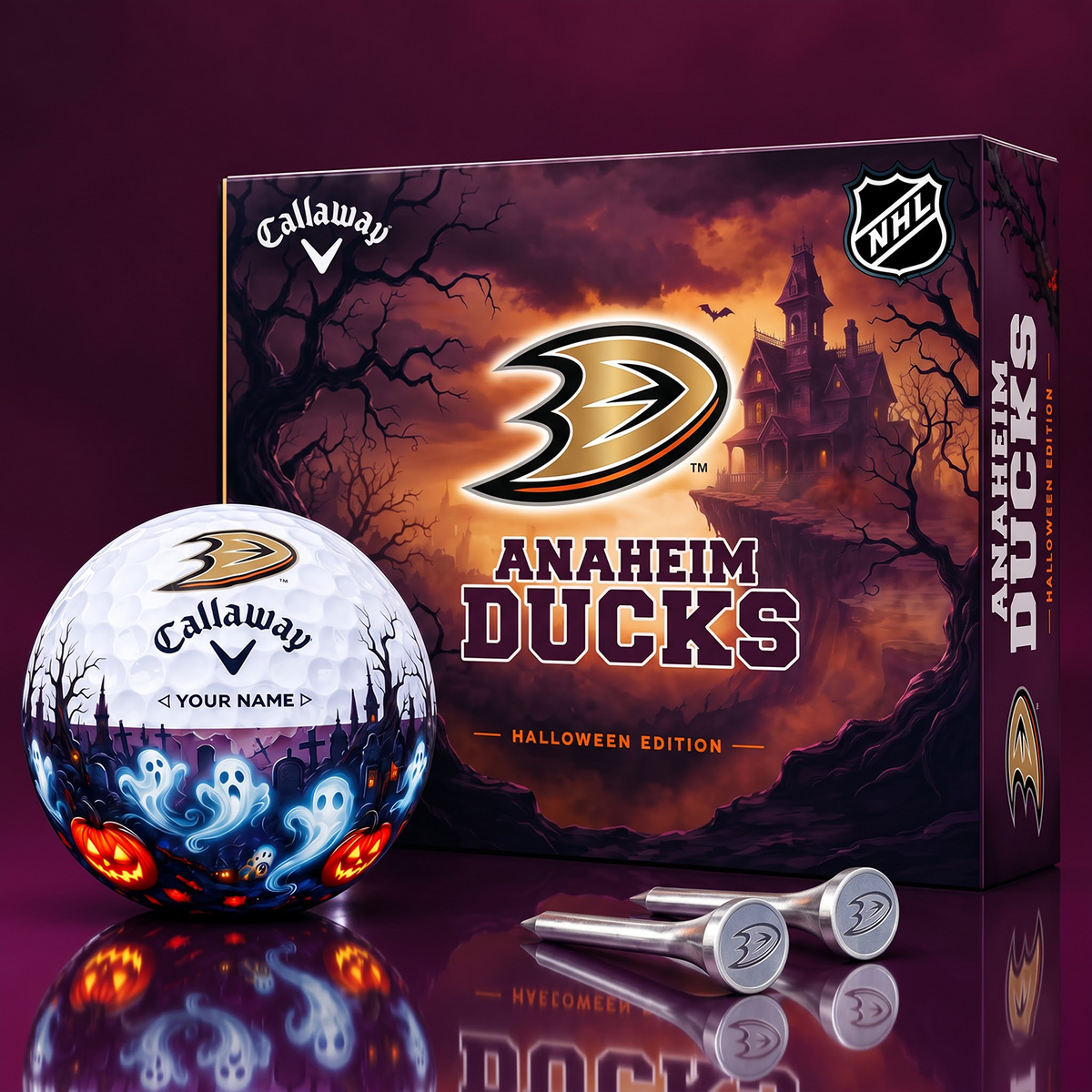 SIGNATURE NHL X AD DELUXE PERSONALIZED HALLOWEEN HORROR FAIRWAY V6 GOLF BALL COLLECTION