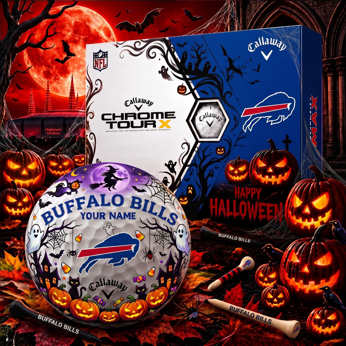SIGNATURE NFL X BUF PERSONALIZED HALLOWEEN HAUNTED GOLF BALL – LIMITED EDITION