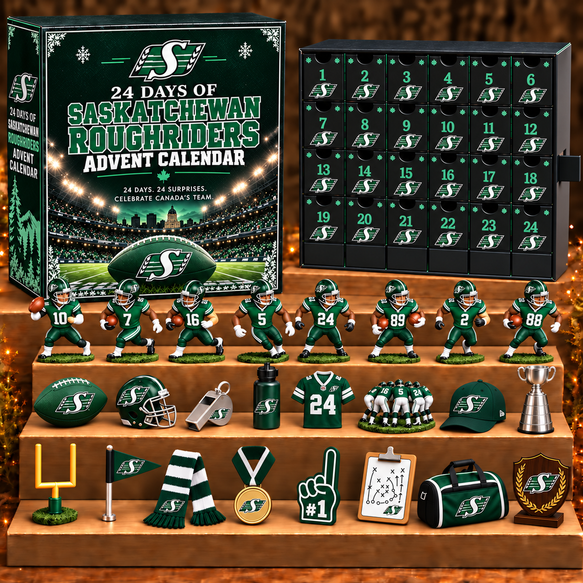 SR x CFL Personalized 24 Days Of Canadian Football Advent Calendar Blink Box