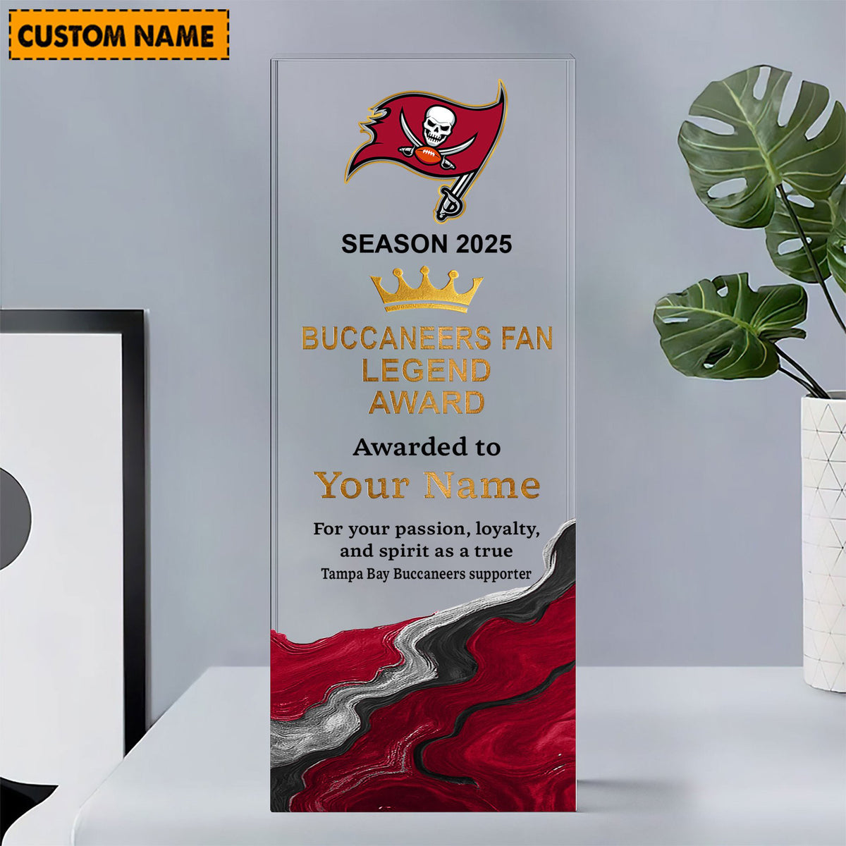 TBB NFL Personalized Acrylic Award Plaque Funny Christmas Gift For Family