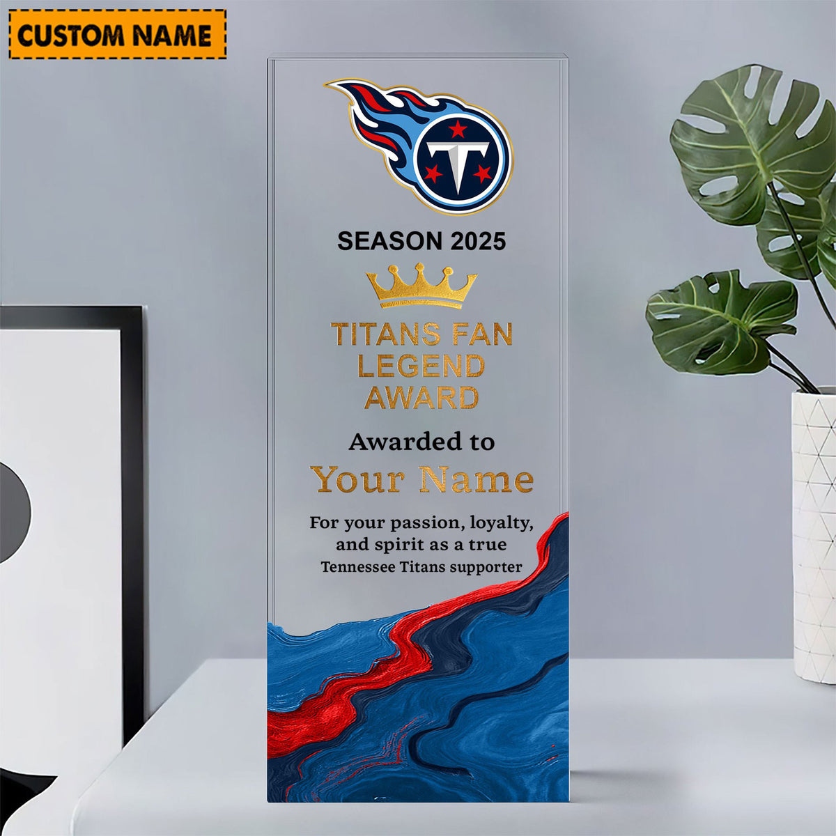 TT NFL Personalized Acrylic Award Plaque Funny Christmas Gift For Family