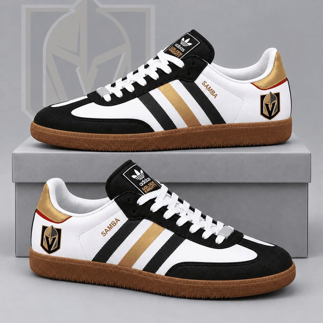 VGK x NHL Retro Samba Low Top Sneakers Classic Three Stripe Hockey Fan Casual Shoes