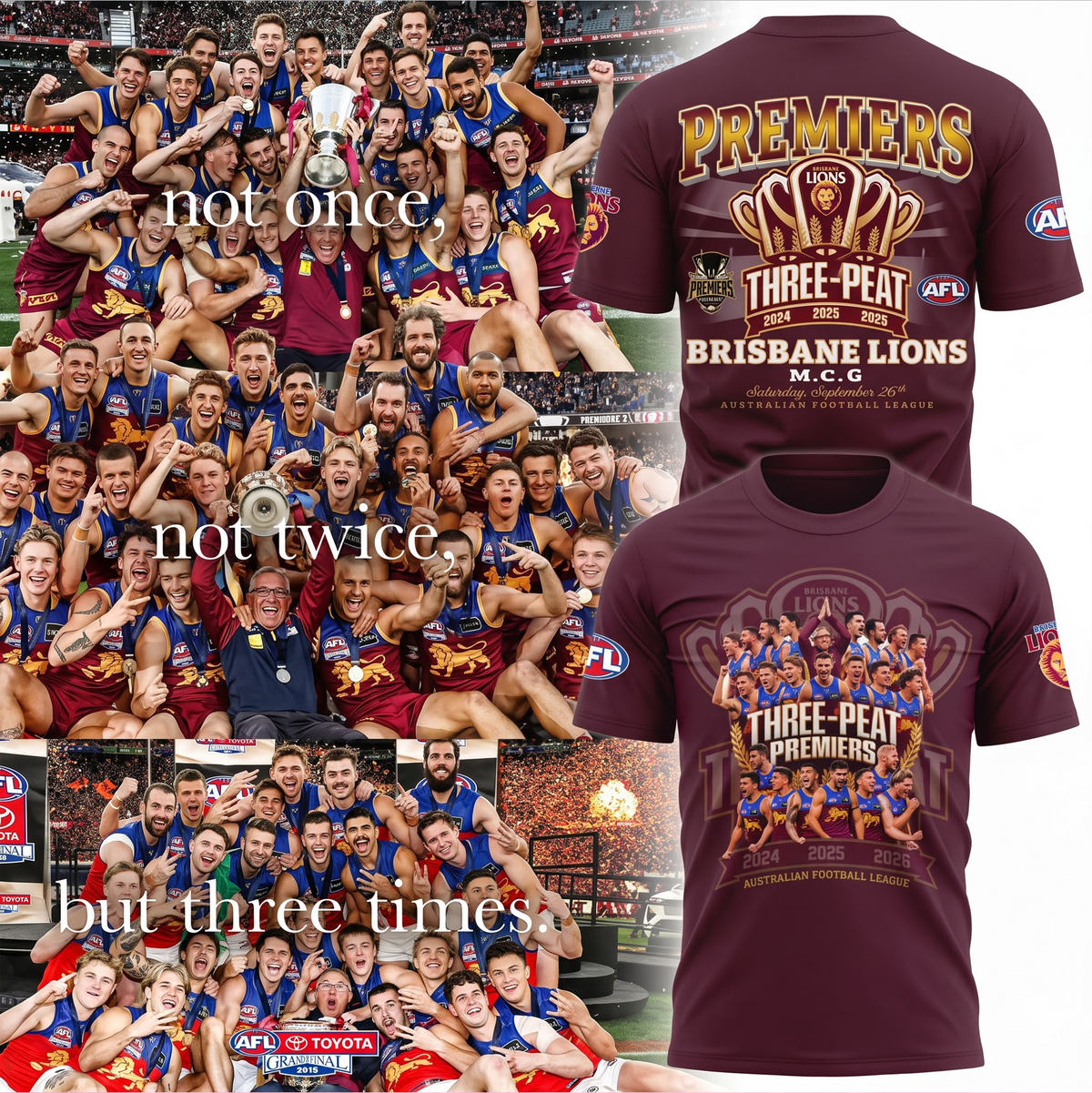 PREMIUM AFL X BL THANK FOR MEMORIES CHAMPIONSHIP TSHIRT V9 LIMITED EDITION NDT VHM 2026