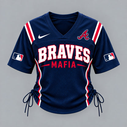 AB Premium MLB Game Day Women Lace-Up Jersey Shirt