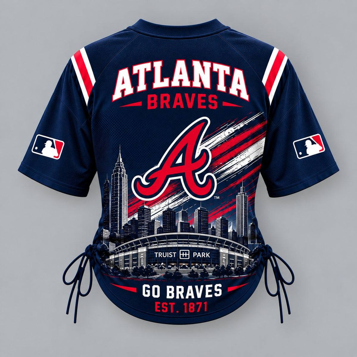 AB Premium MLB Game Day Women Lace-Up Jersey Shirt
