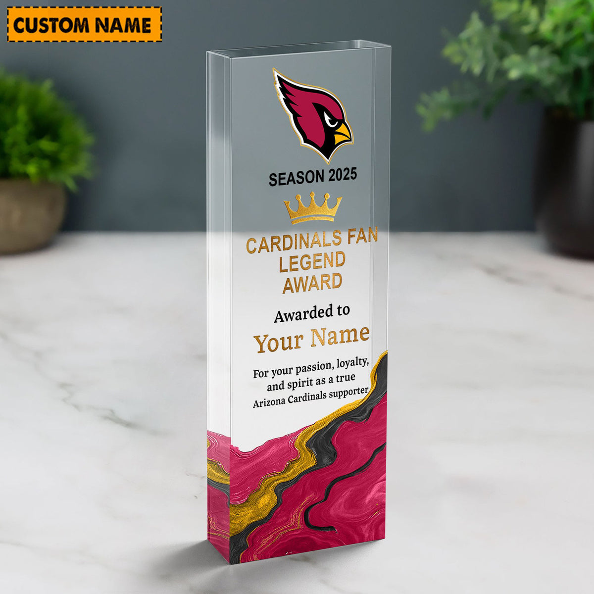 AC NFL Personalized Acrylic Award Plaque Funny Christmas Gift For Family