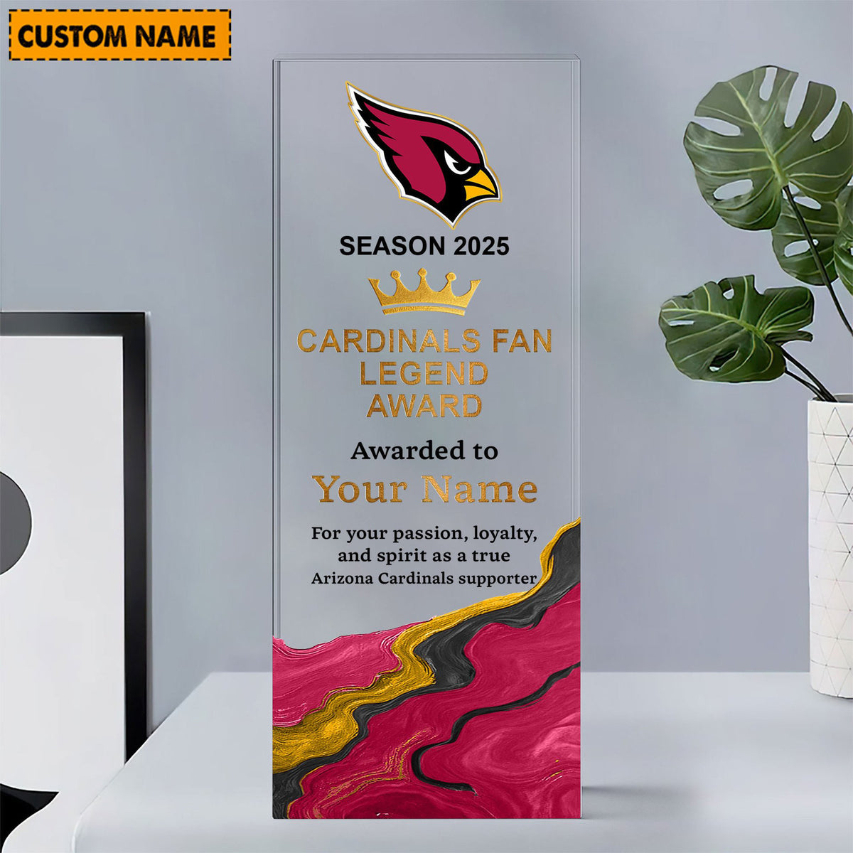 AC NFL Personalized Acrylic Award Plaque Funny Christmas Gift For Family